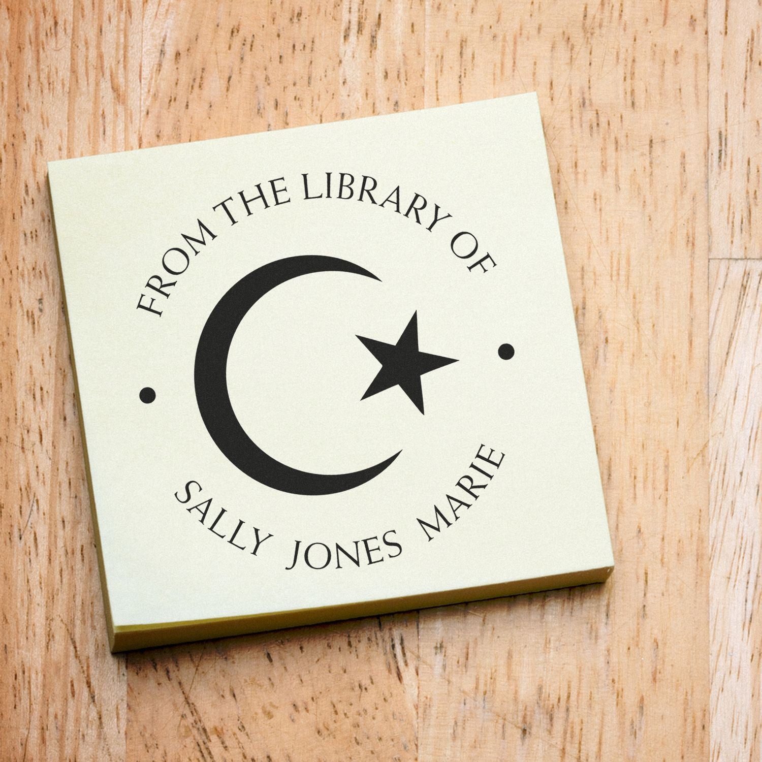 Wood Handle Respected Crescent Customized Home Address Stamp - Engineer Seal Stamps