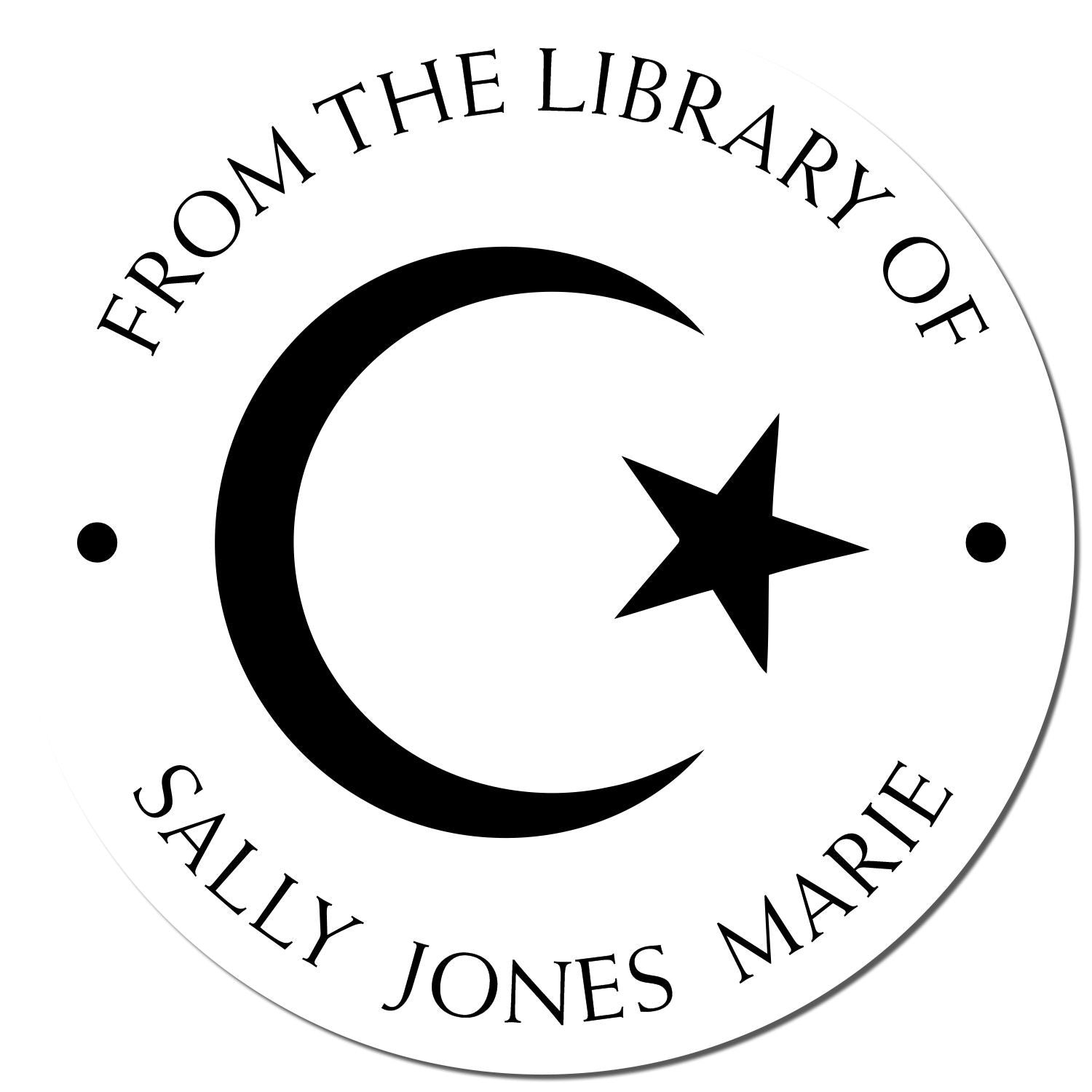 Portable Pre-Inked Respected Crescent Custom Made Envelope Stamp - Engineer Seal Stamps