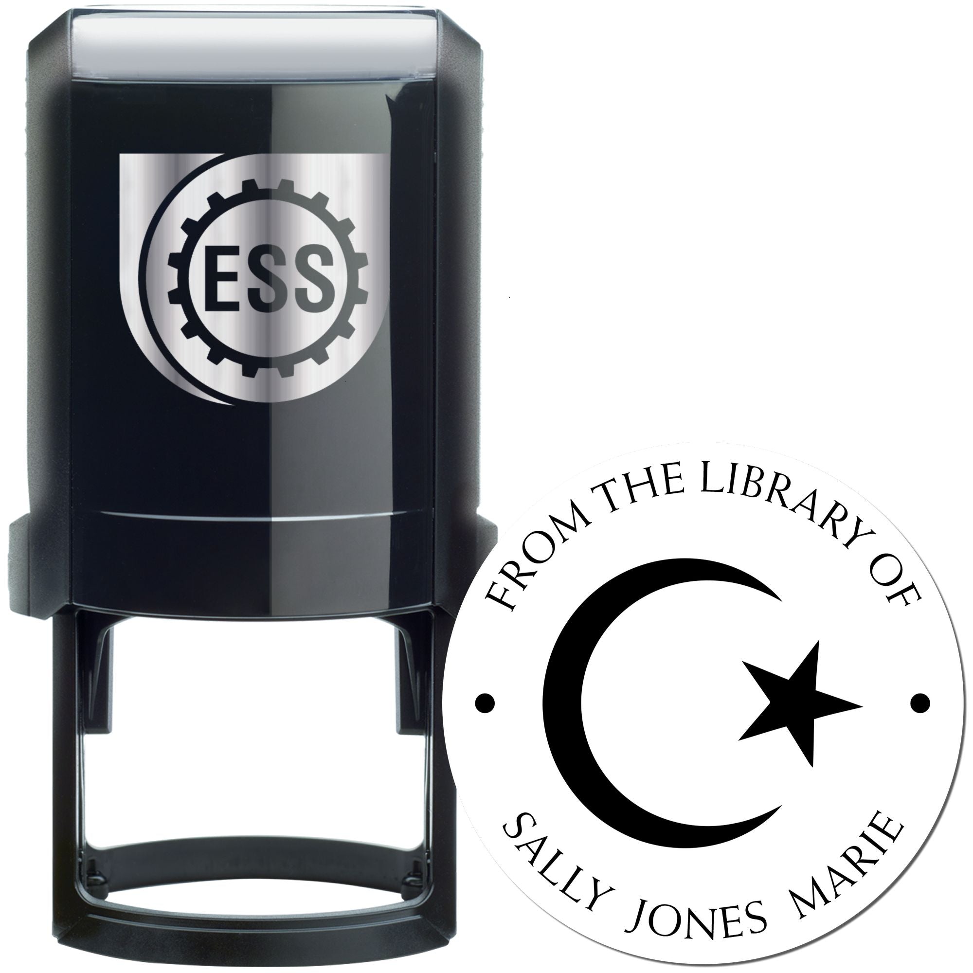 Self-Inking Respected Crescent Customized Address Stamp - Engineer Seal Stamps