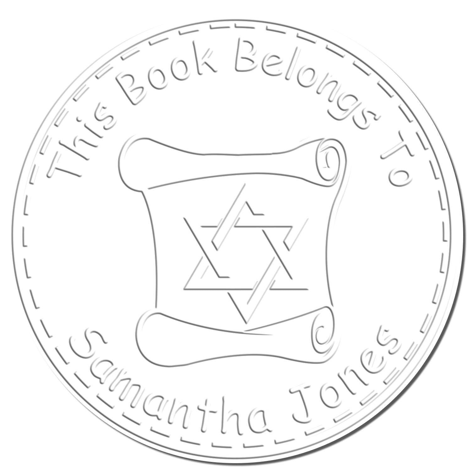 Desk Solemn Torah Personalized Address Embossed Stamp - Engineer Seal Stamps
