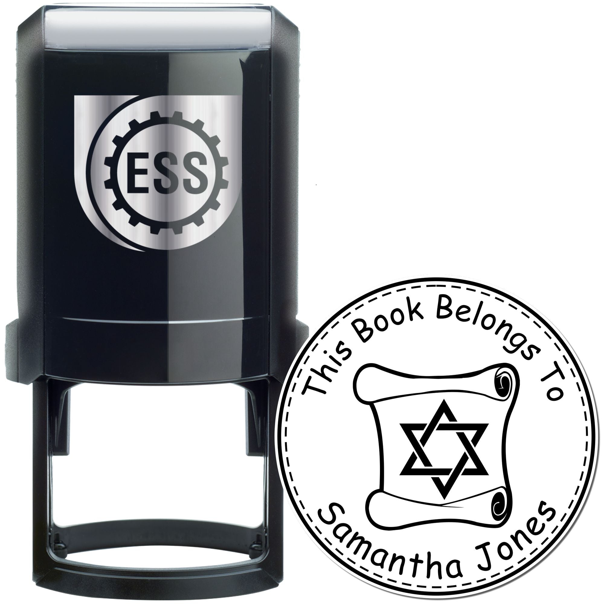 Self-Inking Solemn Torah Custom Made Address Stamper - Engineer Seal Stamps