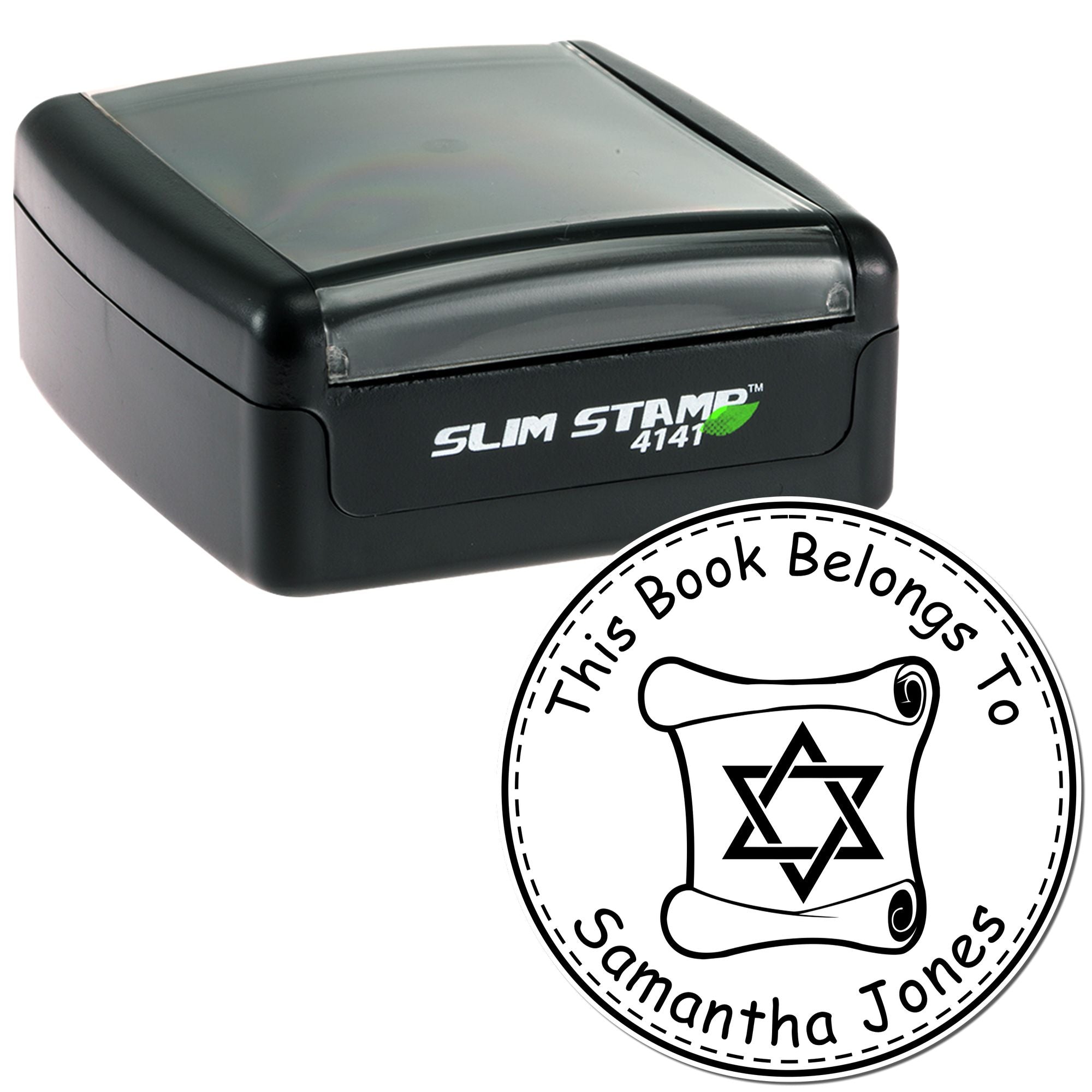 Portable Pre-Inked Solemn Torah Handcrafted Return Address Stamper - Engineer Seal Stamps