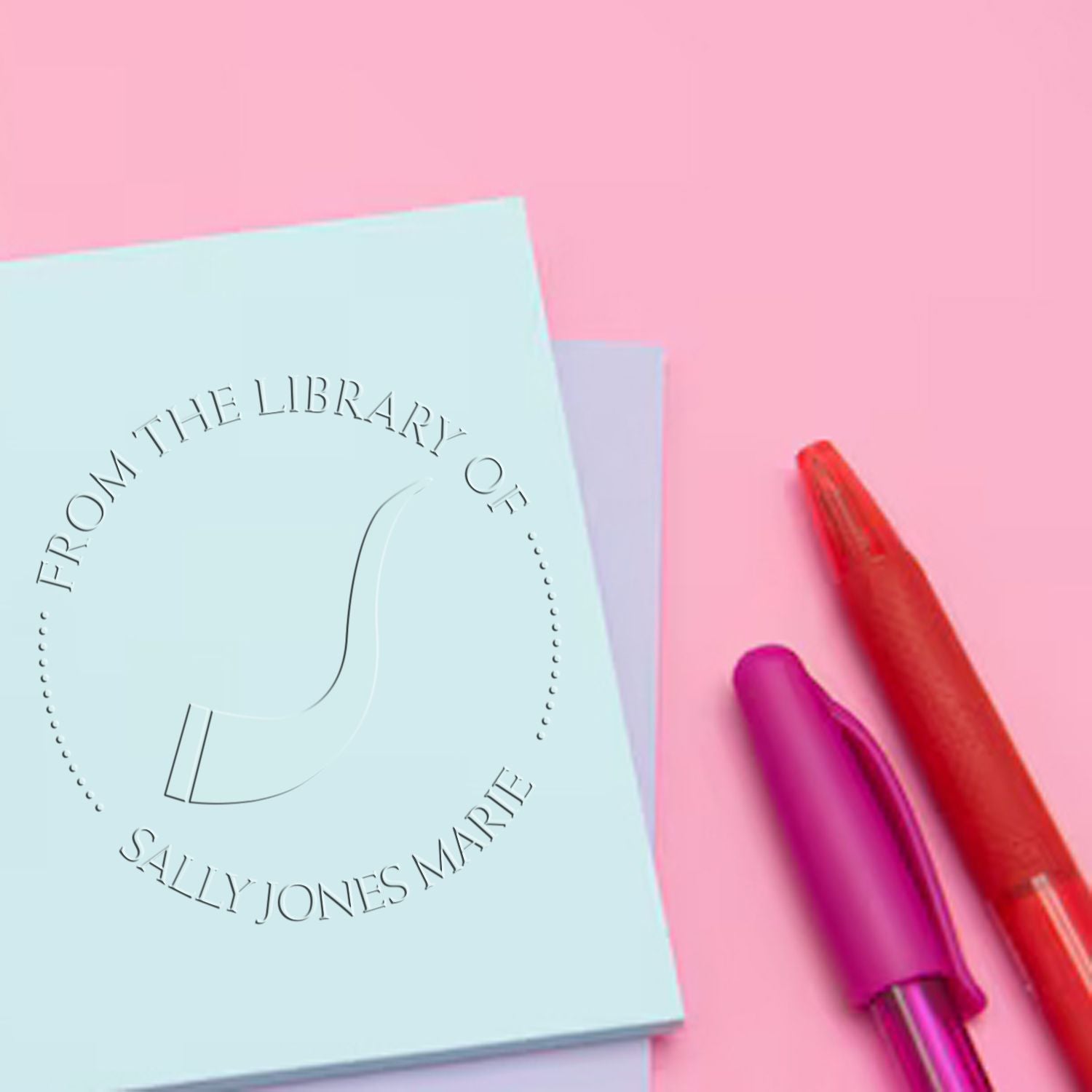 Desk Resounding Shofar Personalized Address Embossing Seal - Engineer Seal Stamps