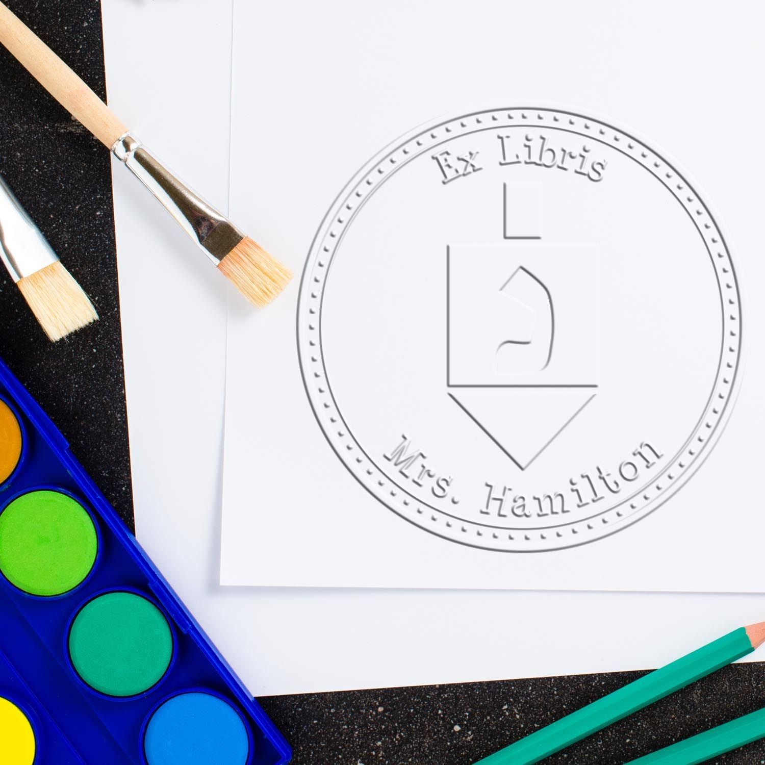 Soft Youthful Dreidel Custom Envelope Embosser