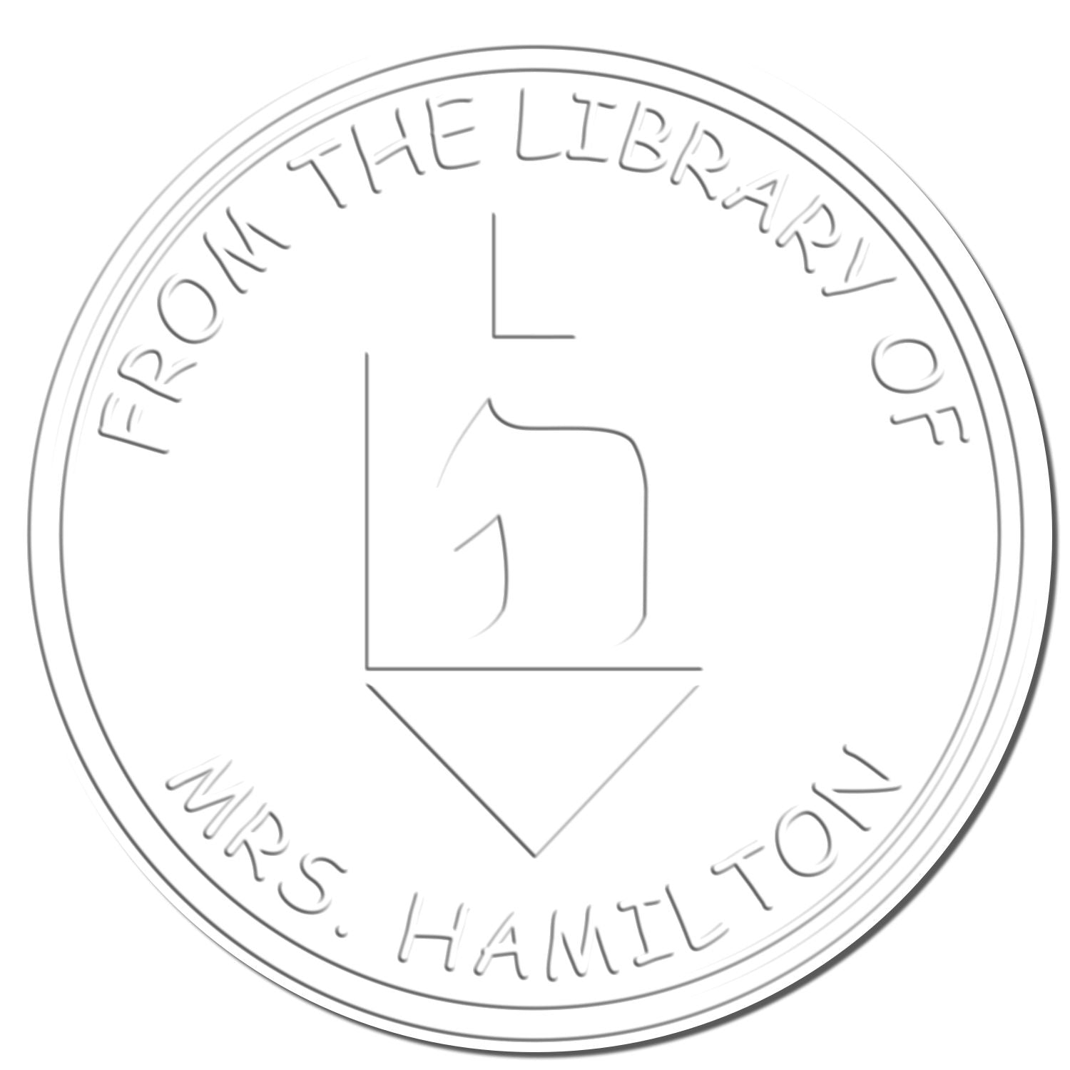 Soft Joyful Dreidel Custom Envelope Embossing Seal - Engineer Seal Stamps