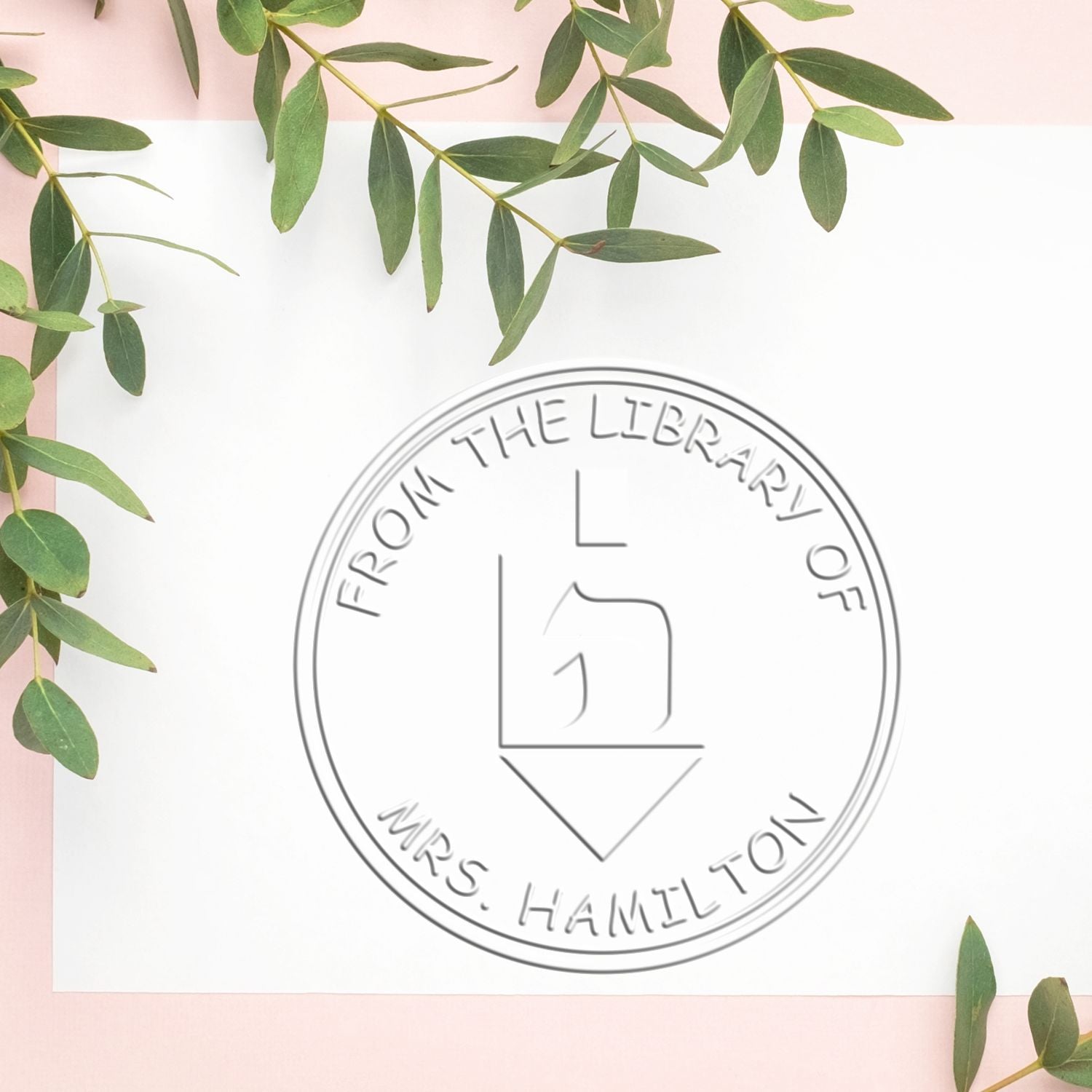 Soft Joyful Dreidel Custom Envelope Embossing Seal - Engineer Seal Stamps