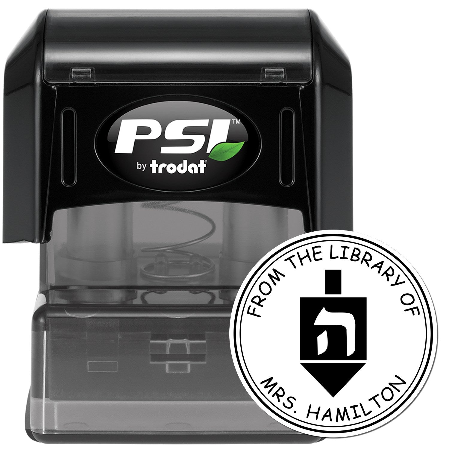 PSI Pre-Inked Joyful Dreidel Customized Address Stamp - Engineer Seal Stamps