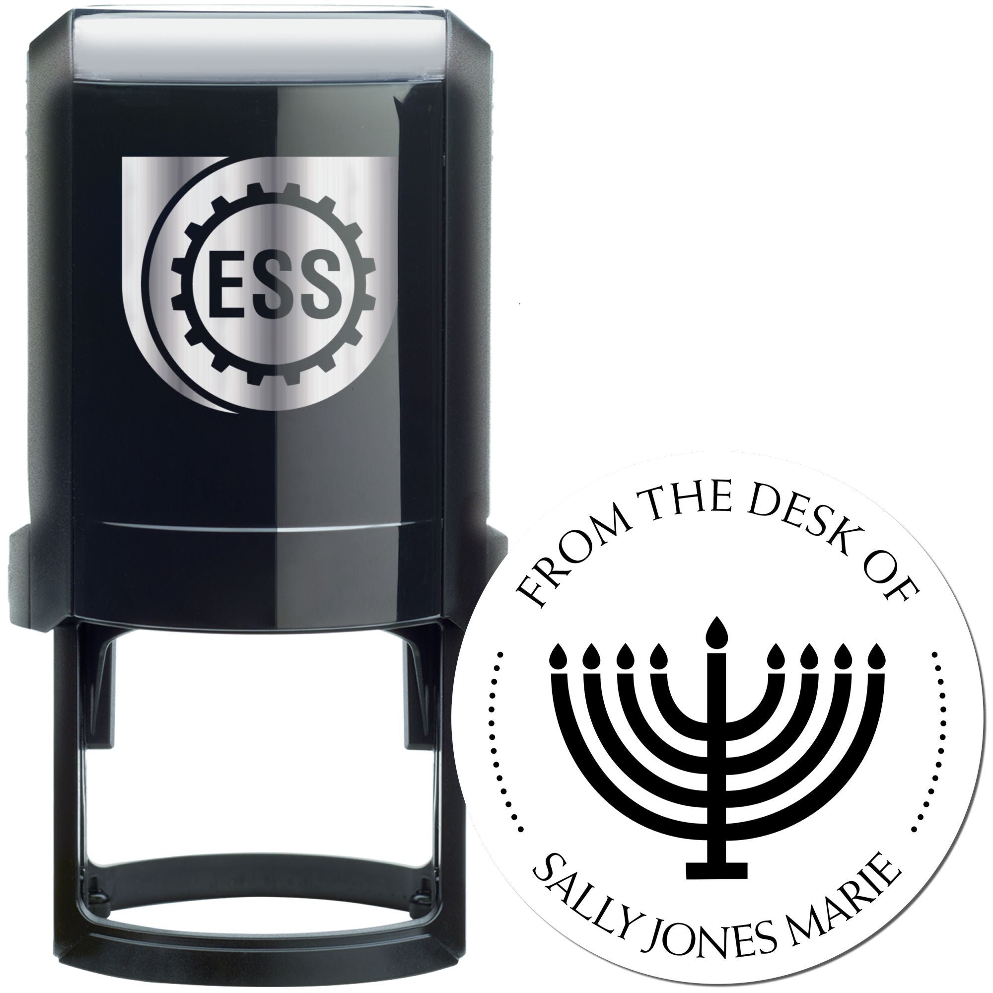 Self-Inking Festival of Lights Custom Made Name And Address Stamp - Engineer Seal Stamps