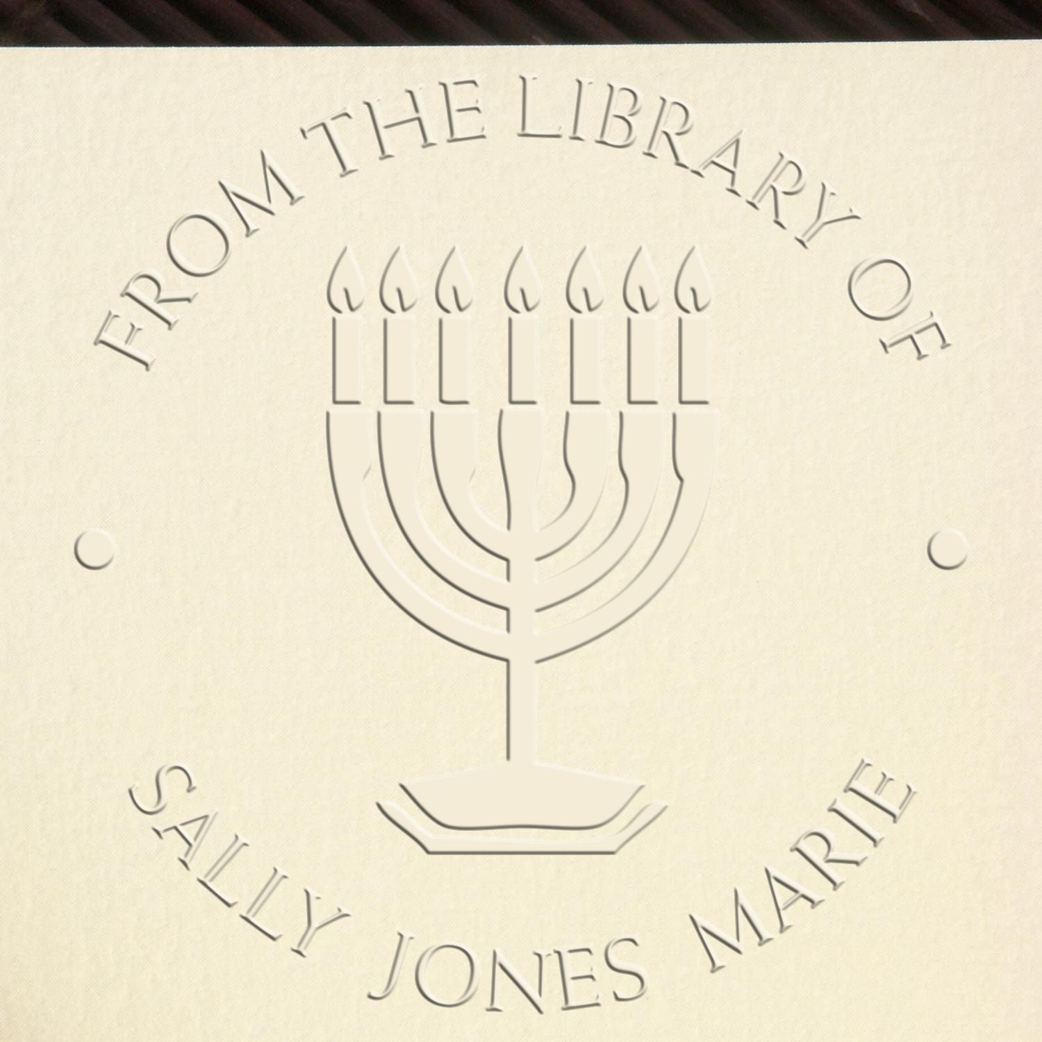 Soft Lovely Menorah Custom Envelope Paper Embosser