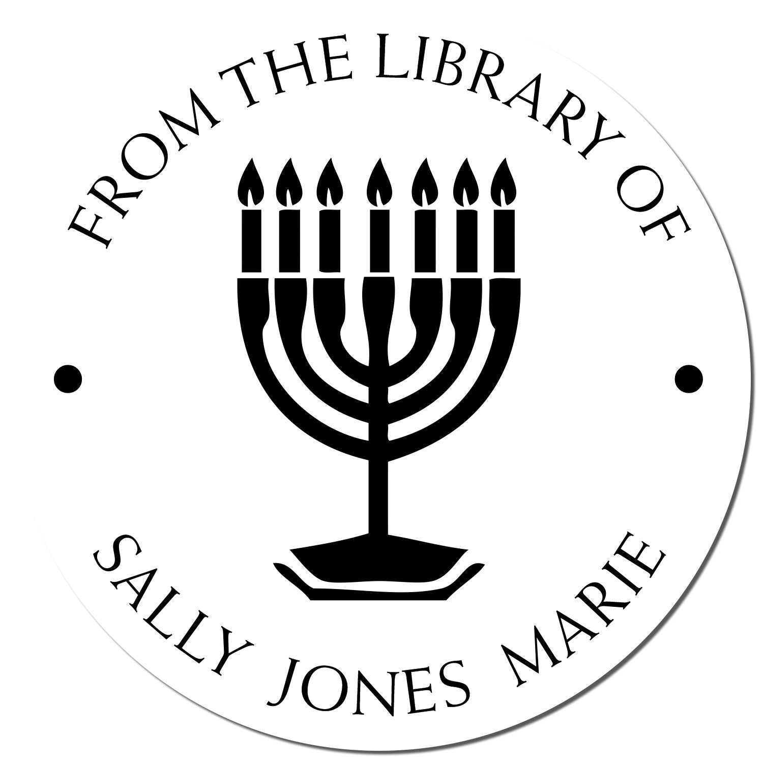 Wood Handle Lovely Menorah Made To Order New Home Stamp - Engineer Seal Stamps