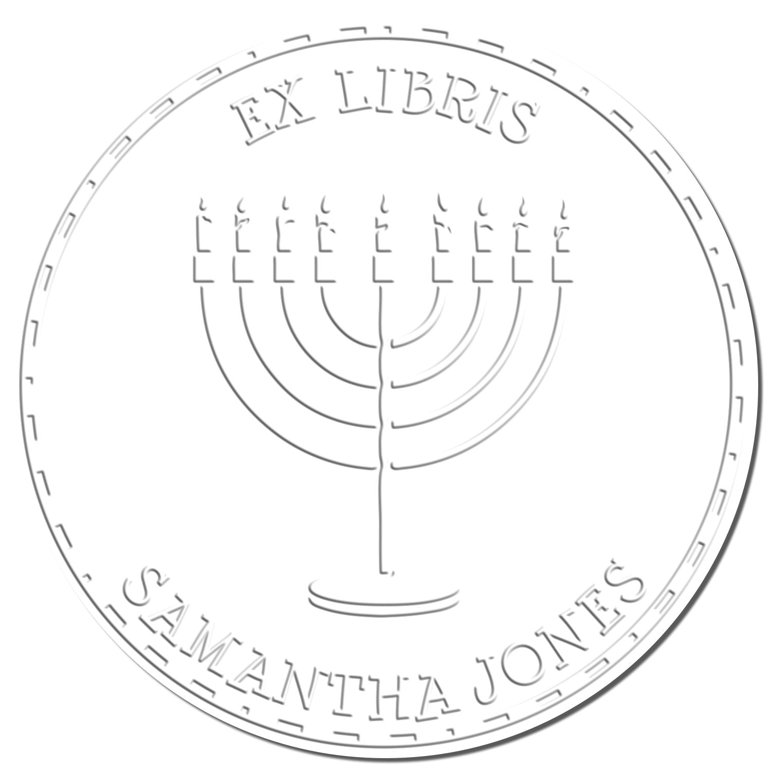 Desk Inspiring Menorah Personalized Home Embossing Seal - Engineer Seal Stamps