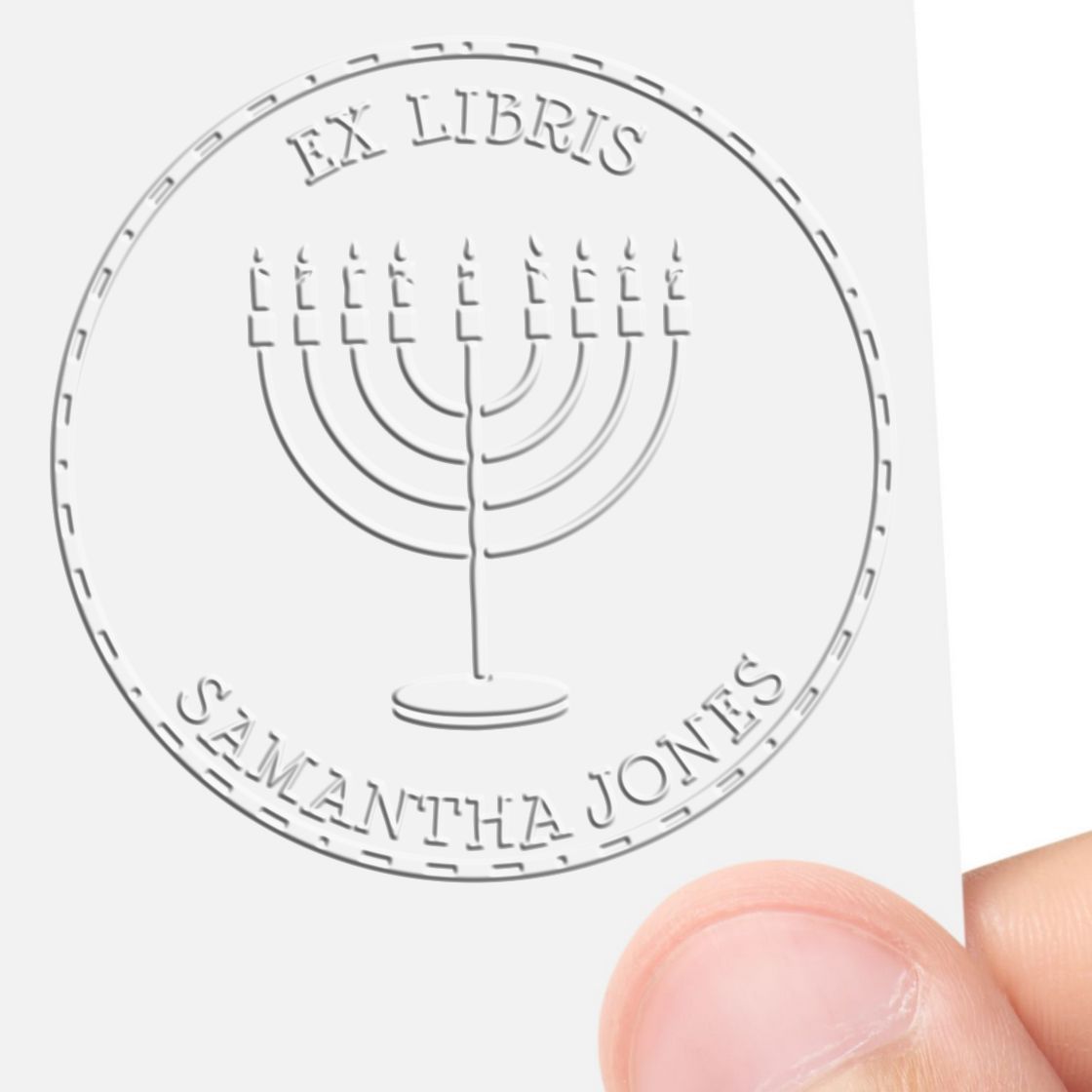 Hybrid Inspiring Menorah Custom Made Envelope Embosser - Engineer Seal Stamps