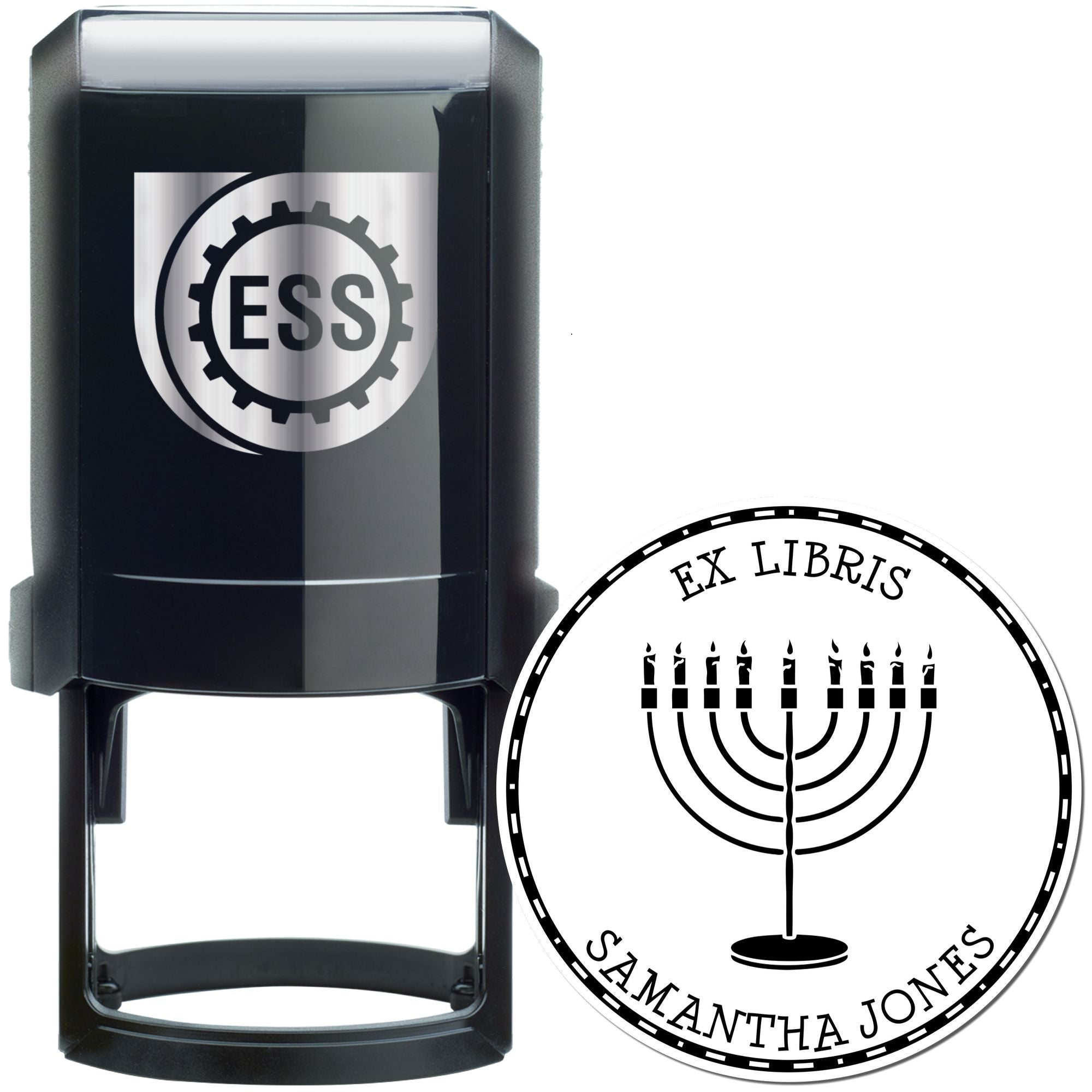 Self-Inking Inspiring Menorah Custom Made Return Address Stamper - Engineer Seal Stamps