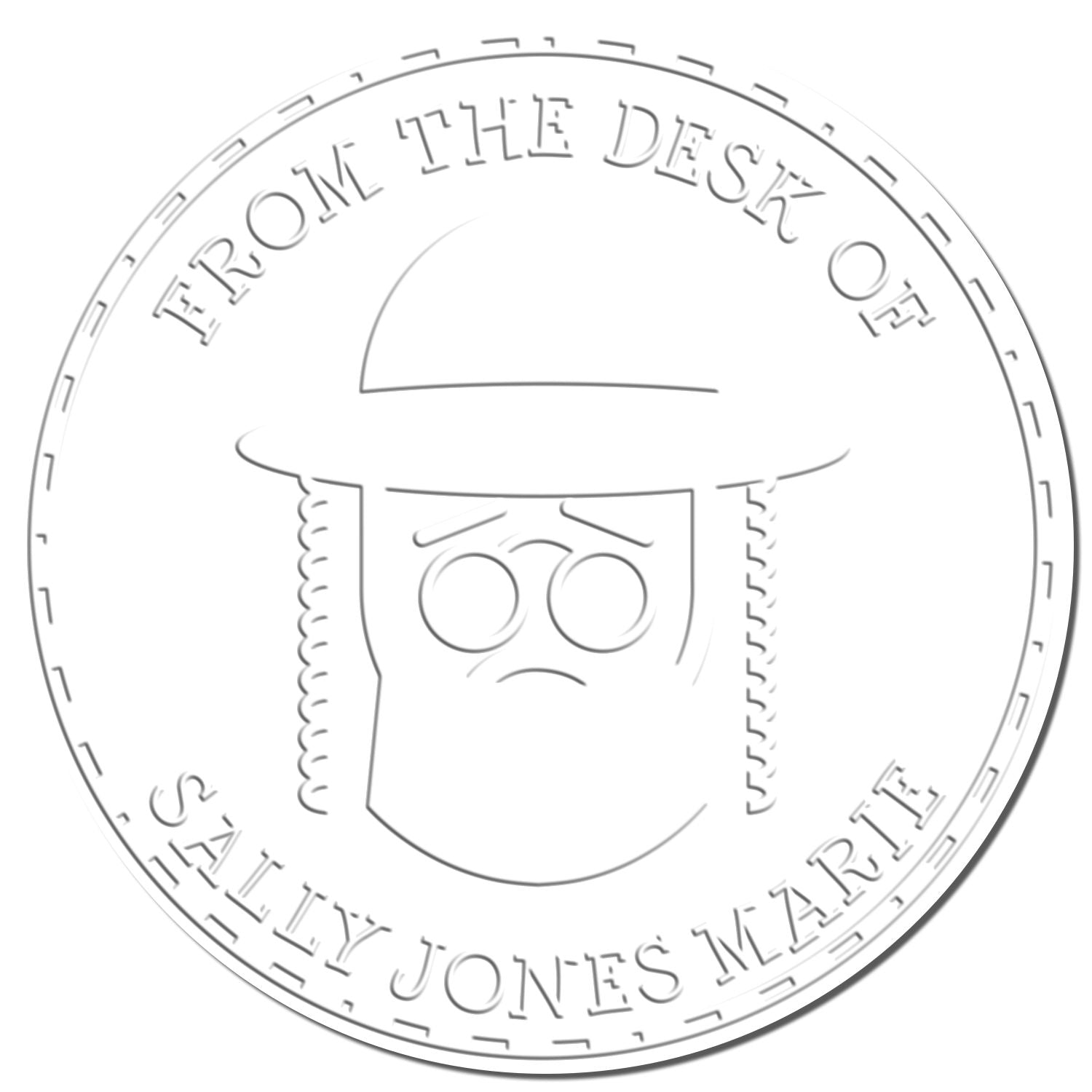 Desk Respected Rabbi Personalized Home Embossing Stamp - Engineer Seal Stamps