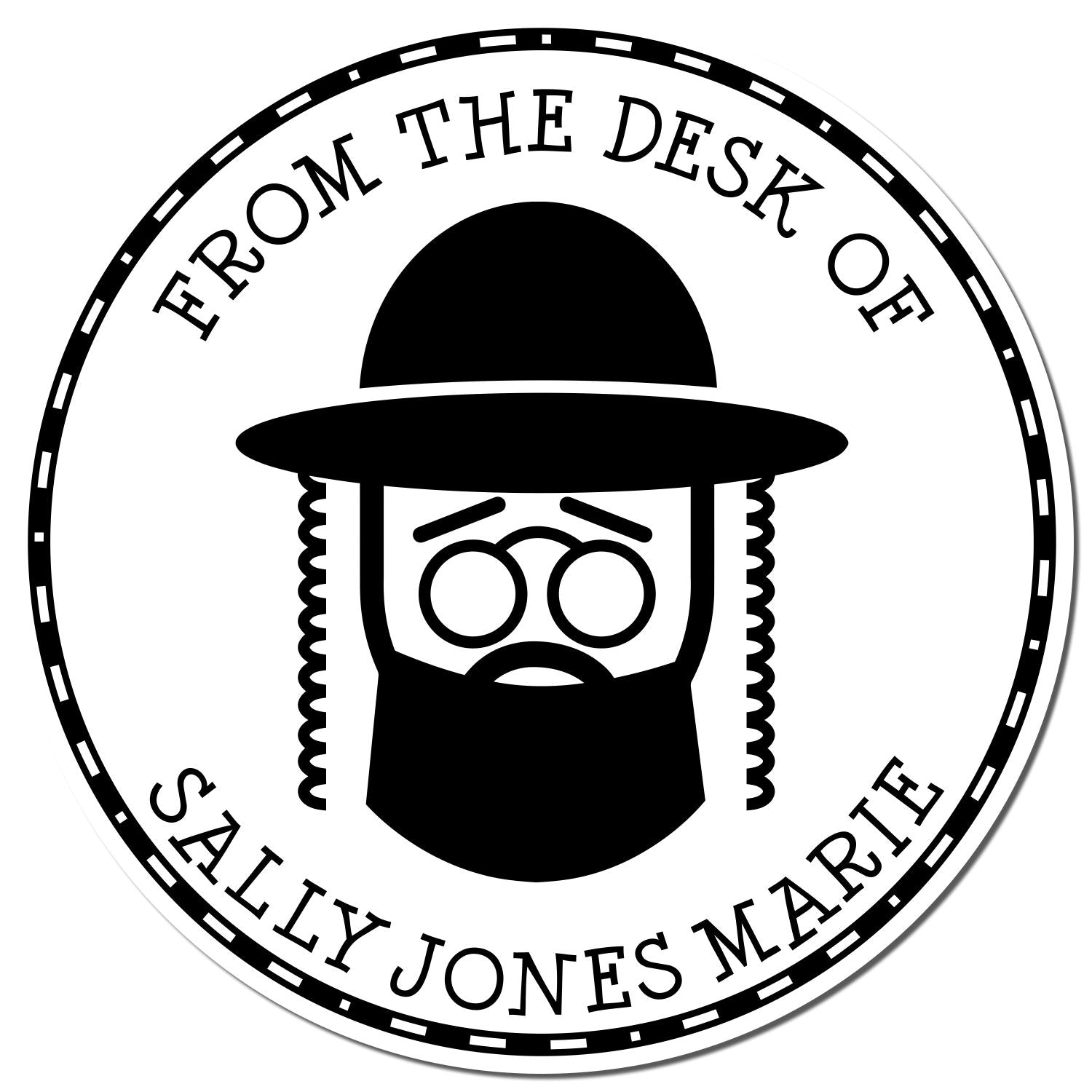 PSI Pre-Inked Respected Rabbi Customized Envelope Stamper - Engineer Seal Stamps