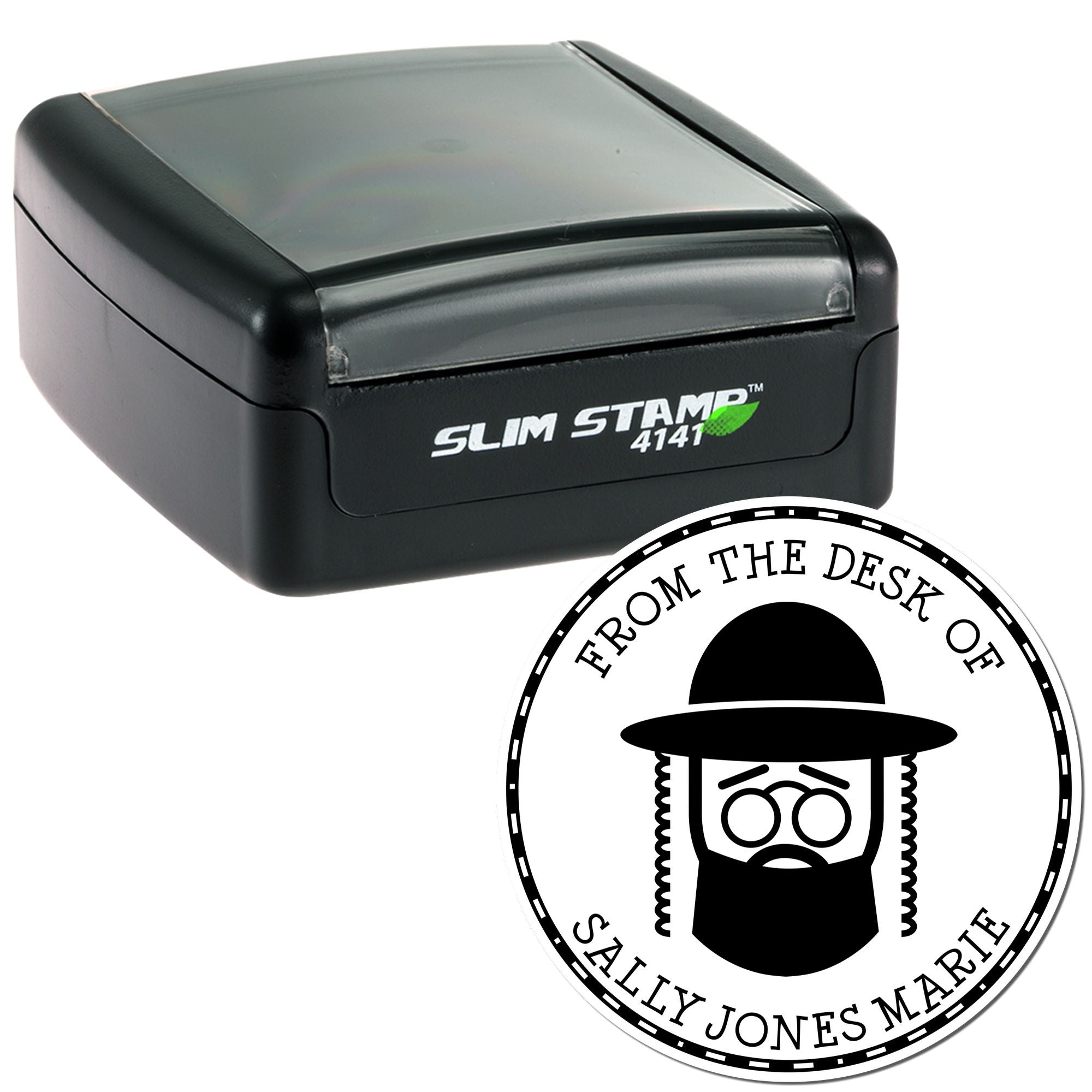 Portable Pre-Inked Respected Rabbi Customized Address Stamp - Engineer Seal Stamps
