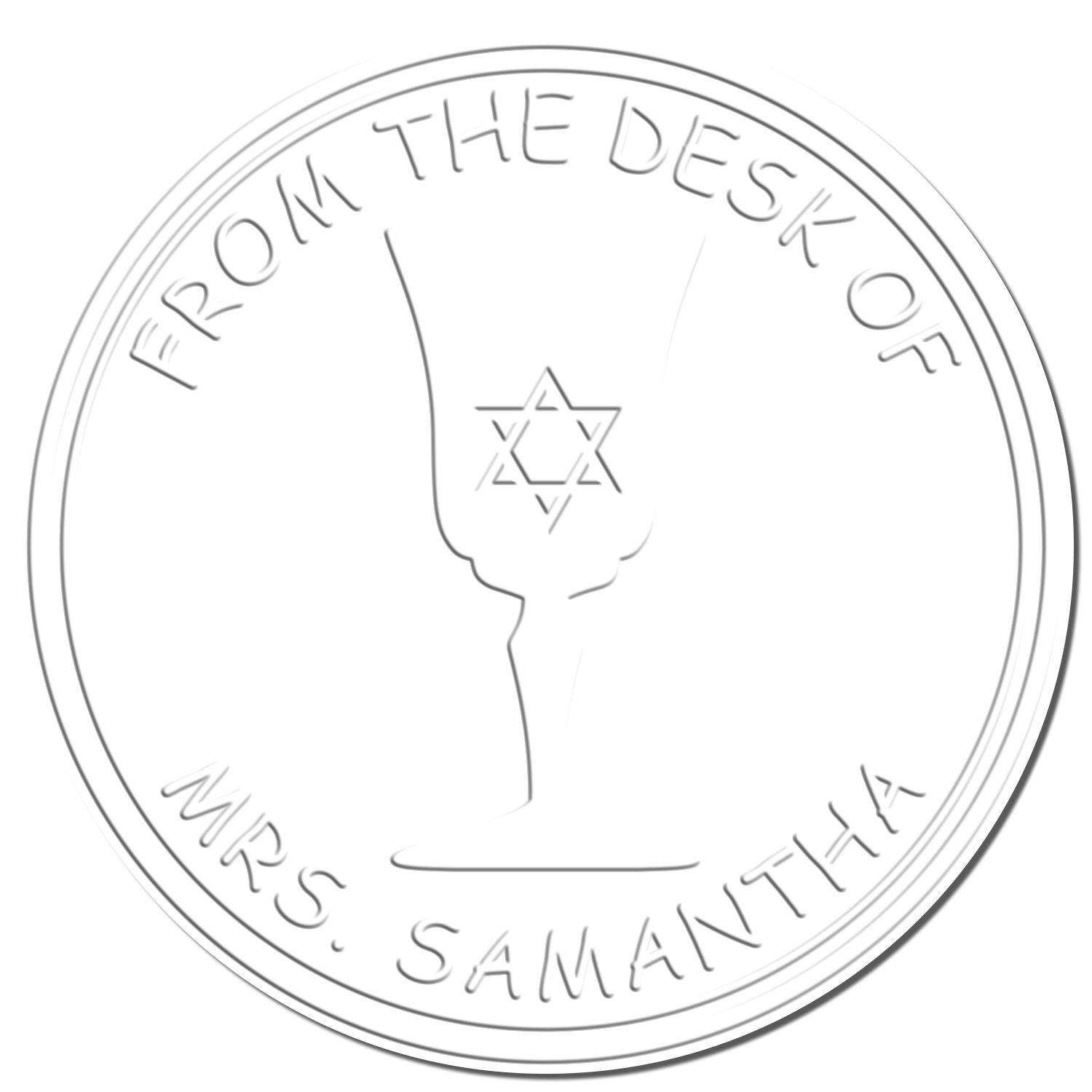 Desk Lovely Kiddush Cup Personalized Home Paper Embosser - Engineer Seal Stamps