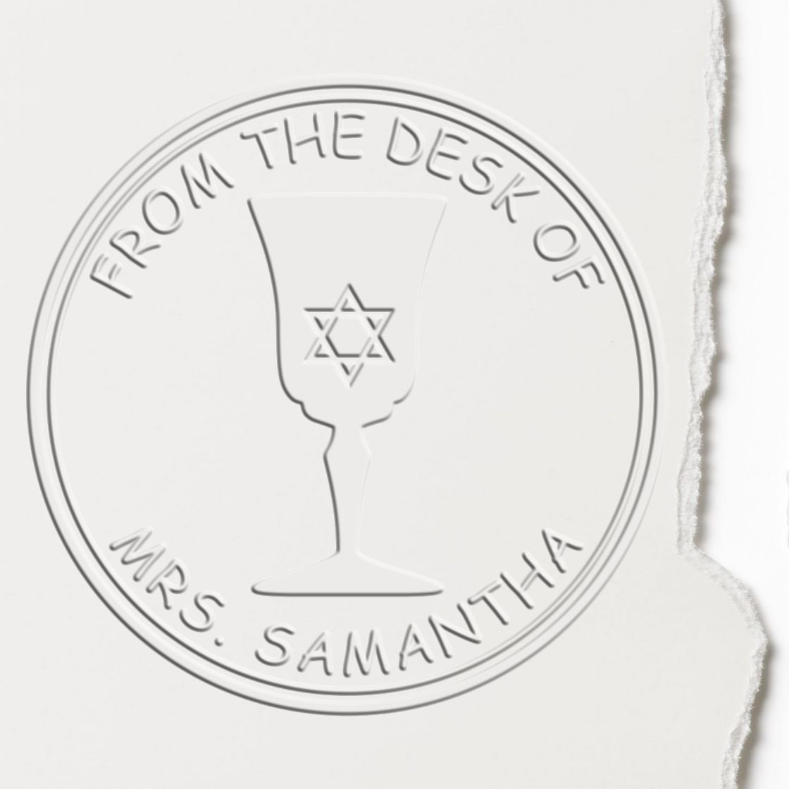 Desk Lovely Kiddush Cup Personalized Home Paper Embosser - Engineer Seal Stamps