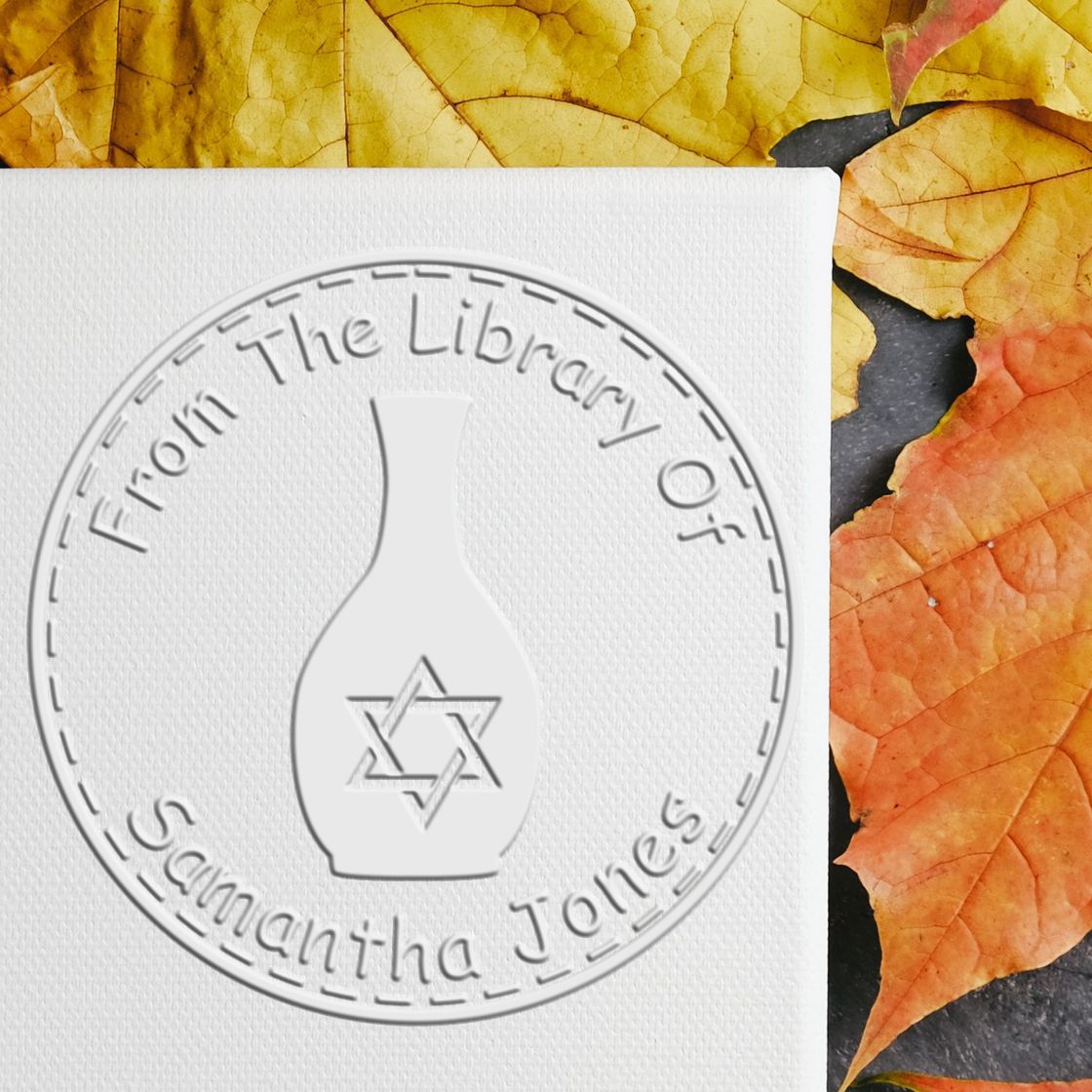 Soft Solace-giving Vase Custom Name And Address Embossing Stamp