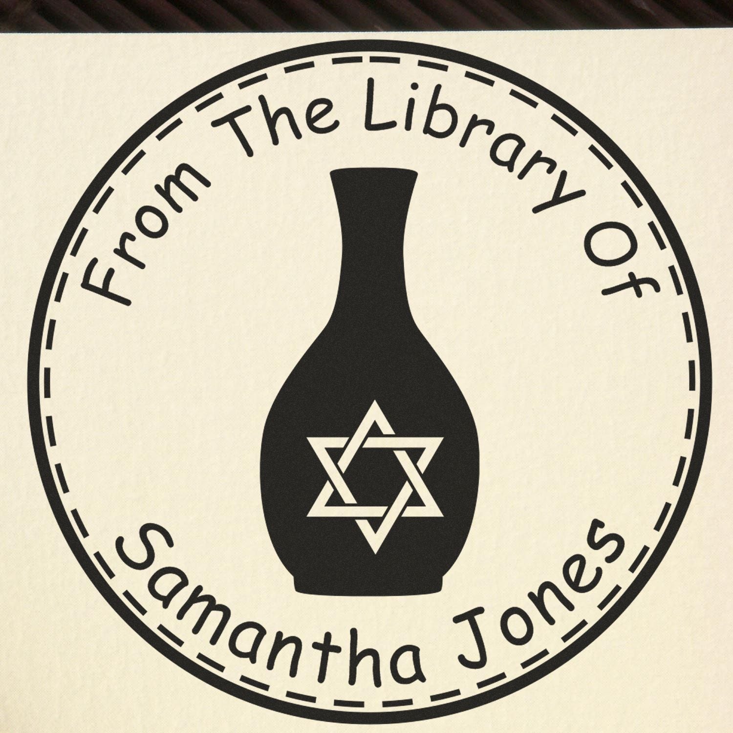 Wood Handle Solace-giving Vase Custom Mailing Stamper - Engineer Seal Stamps