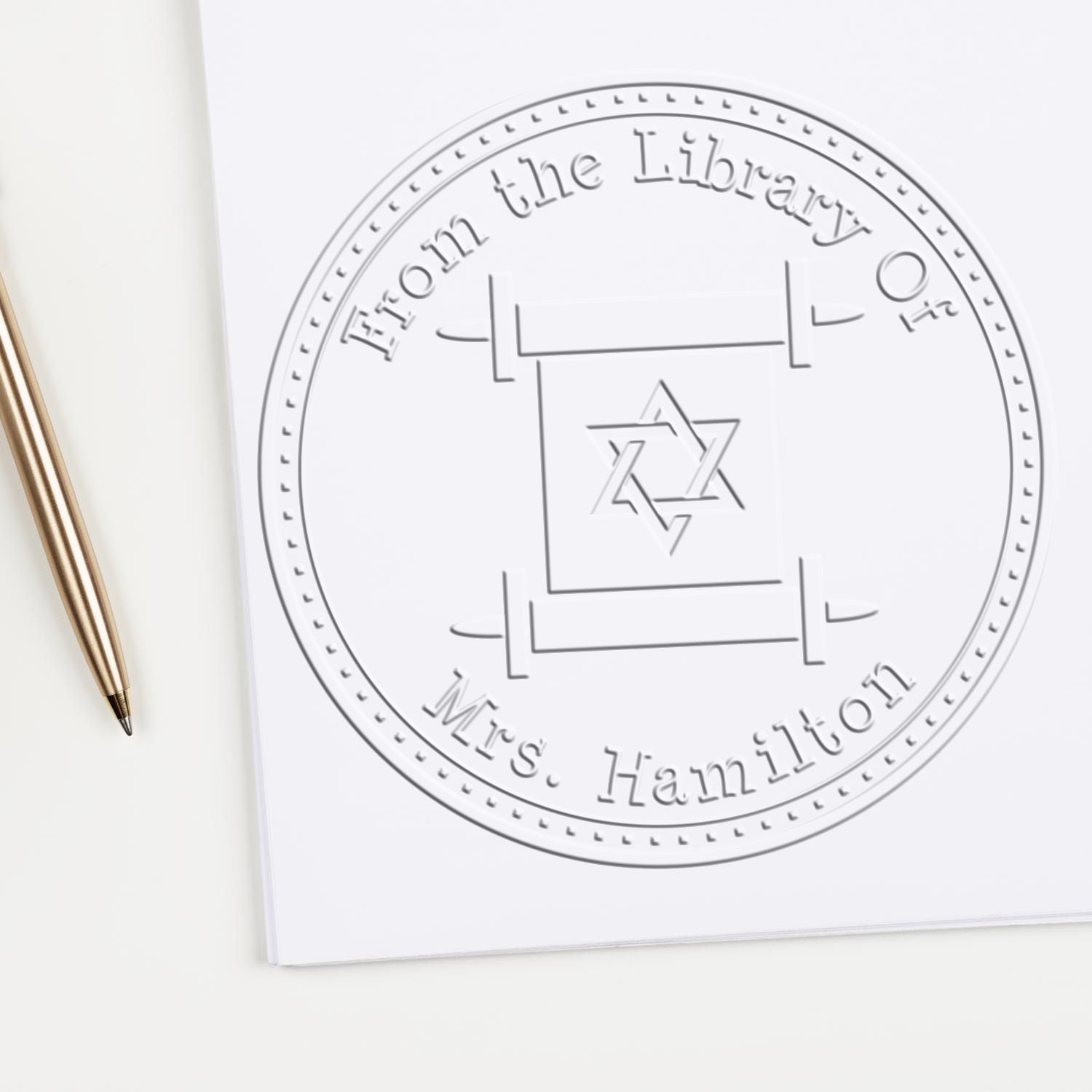 Soft Word of God Custom Name And Address Paper Embosser - Engineer Seal Stamps