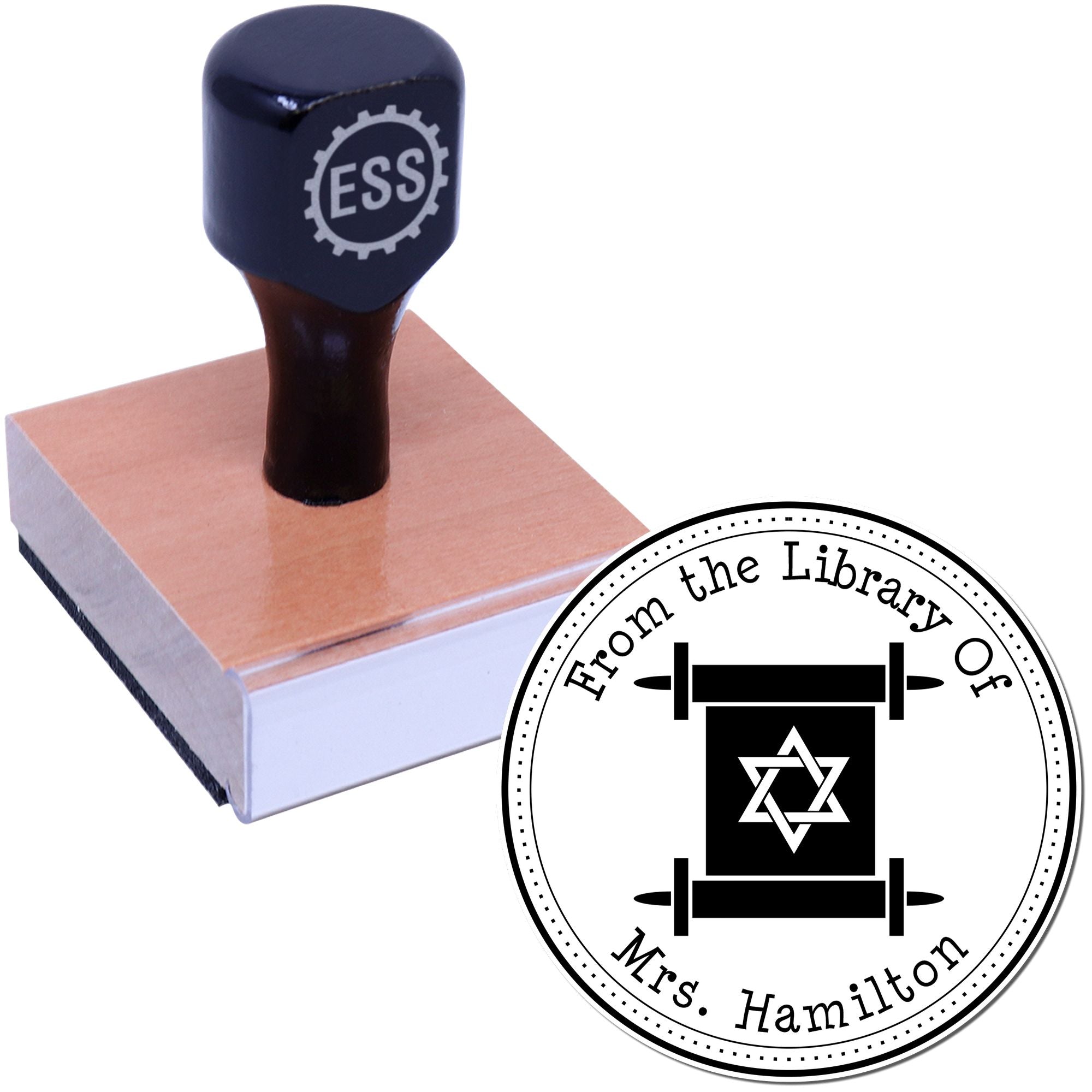 Wood Handle Word of God Custom Address Stamp - Engineer Seal Stamps