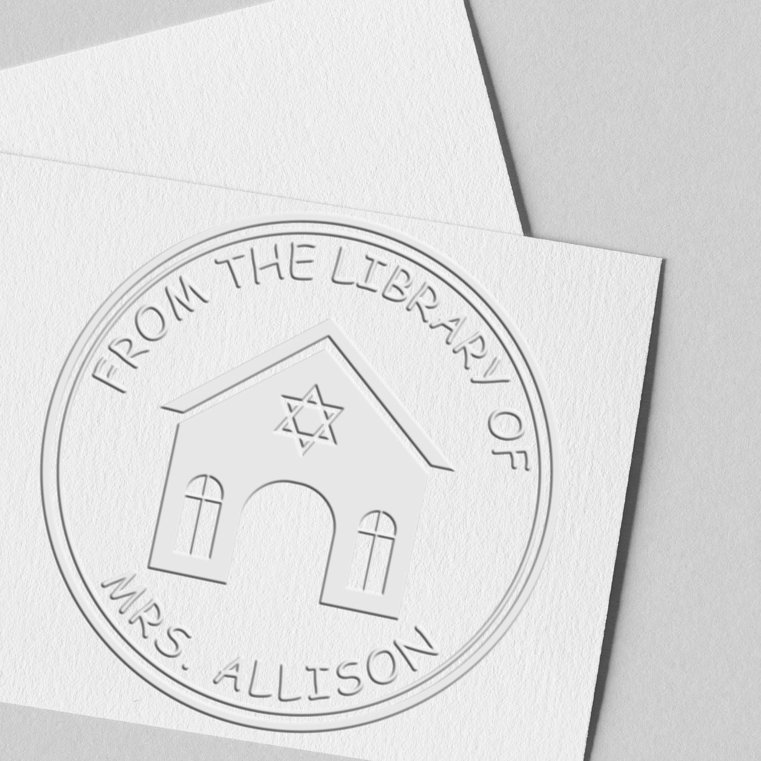 Soft Sacred Learning Custom Return Address Embossed Stamp