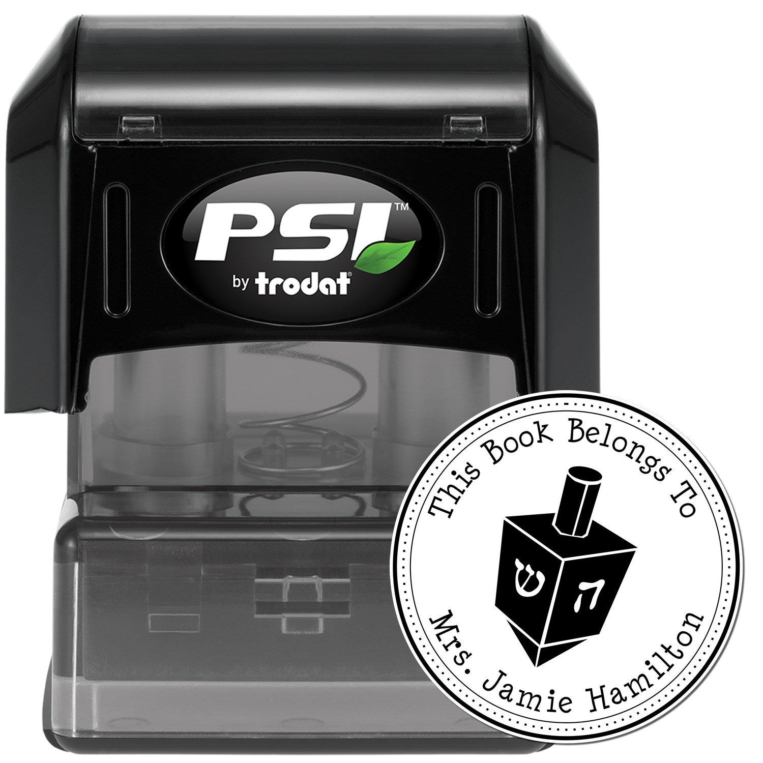 PSI Pre-Inked Spinning Dreidel Customized Home Address Stamper - Engineer Seal Stamps