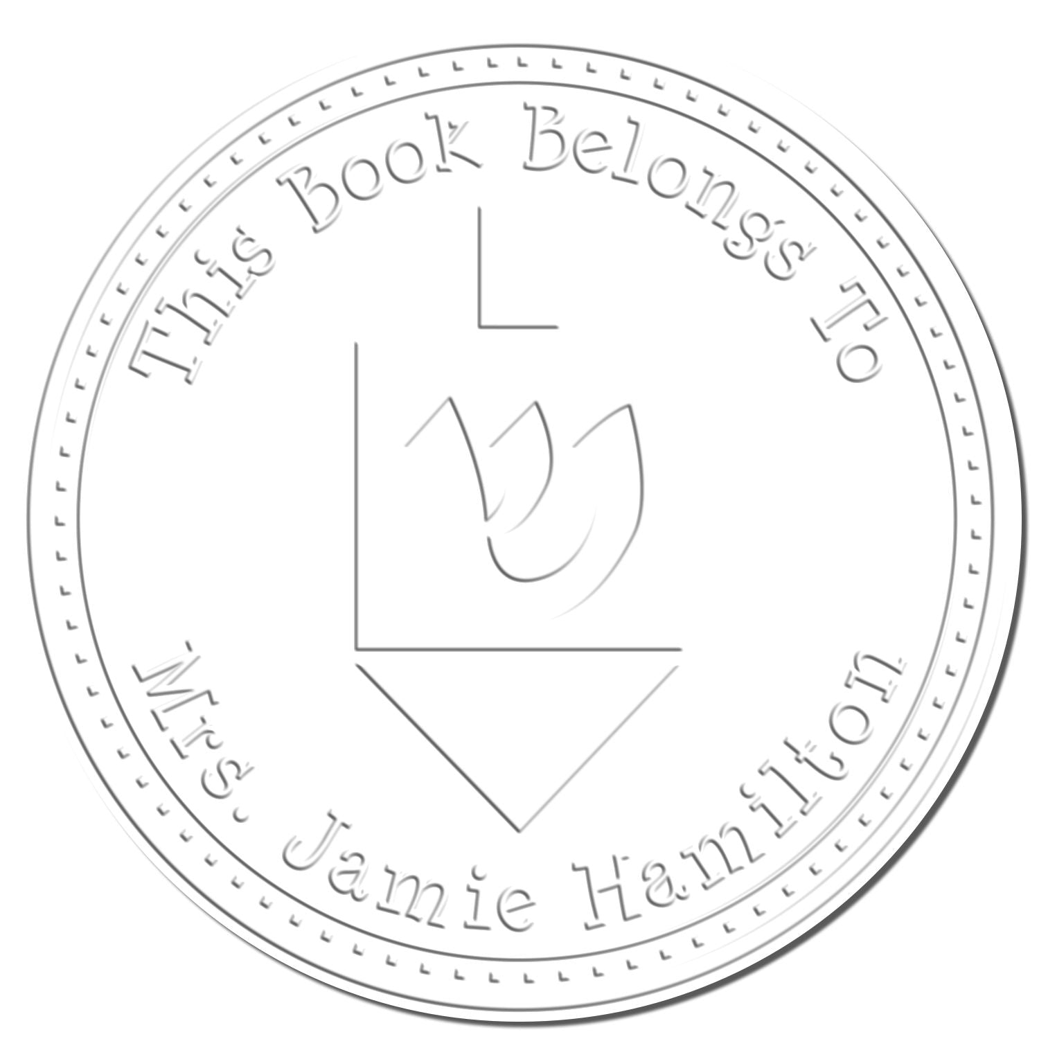 Soft Playful Dreidel Custom Return Address Embossing Seal - Engineer Seal Stamps