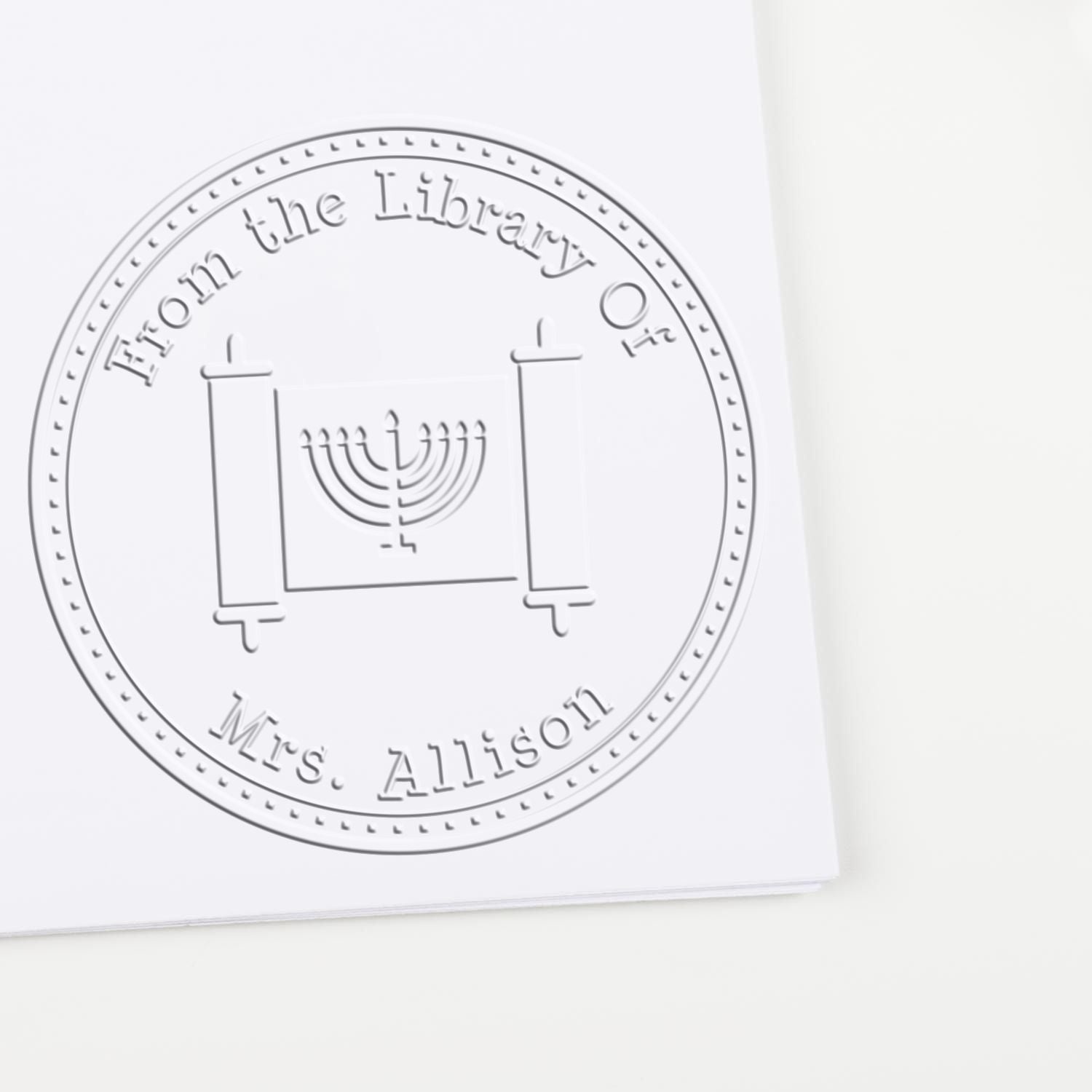 Soft Blessed Torah Custom Return Address Embossing Stamp