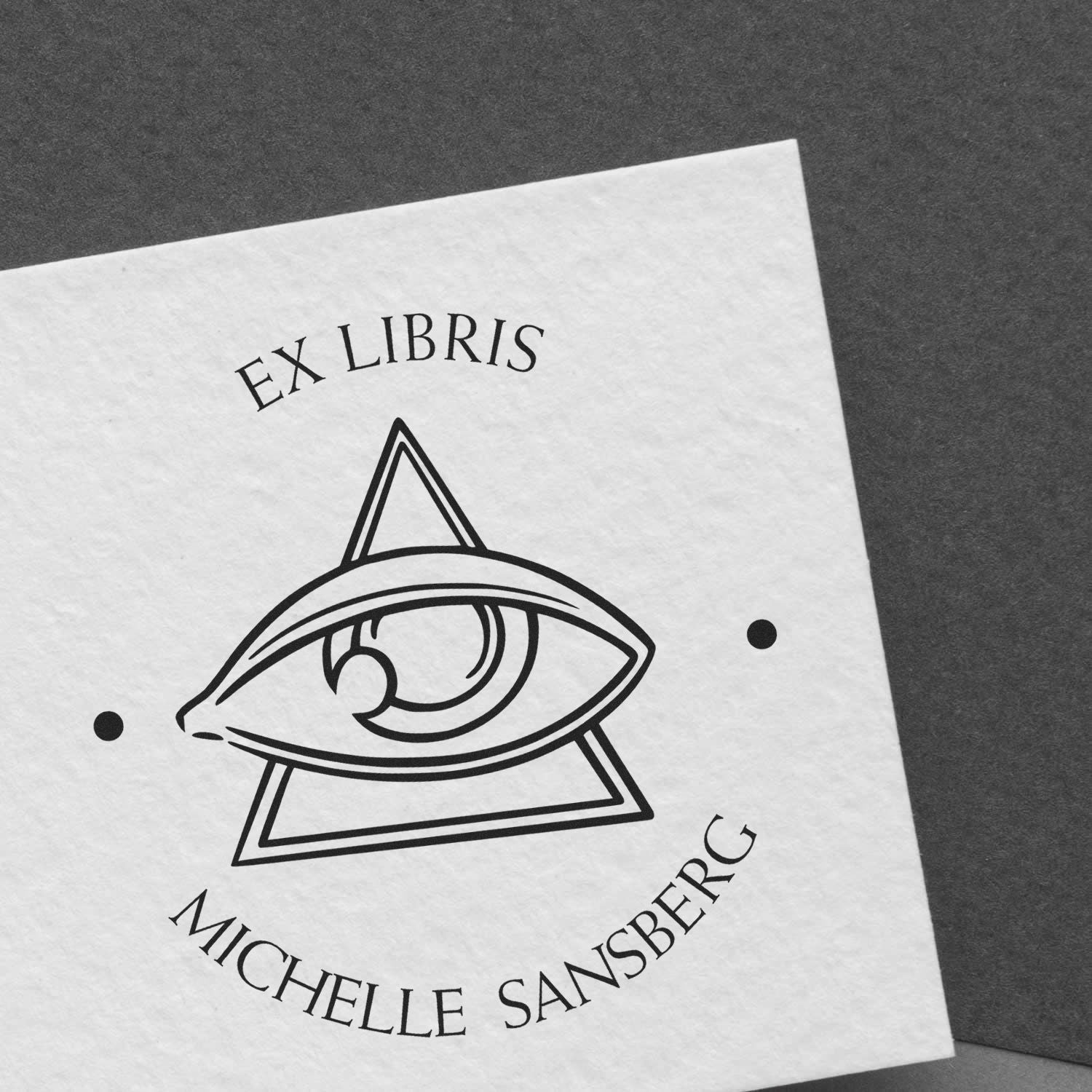 Wood Handle Sacred Masons Personalized Bibliophile Stamp