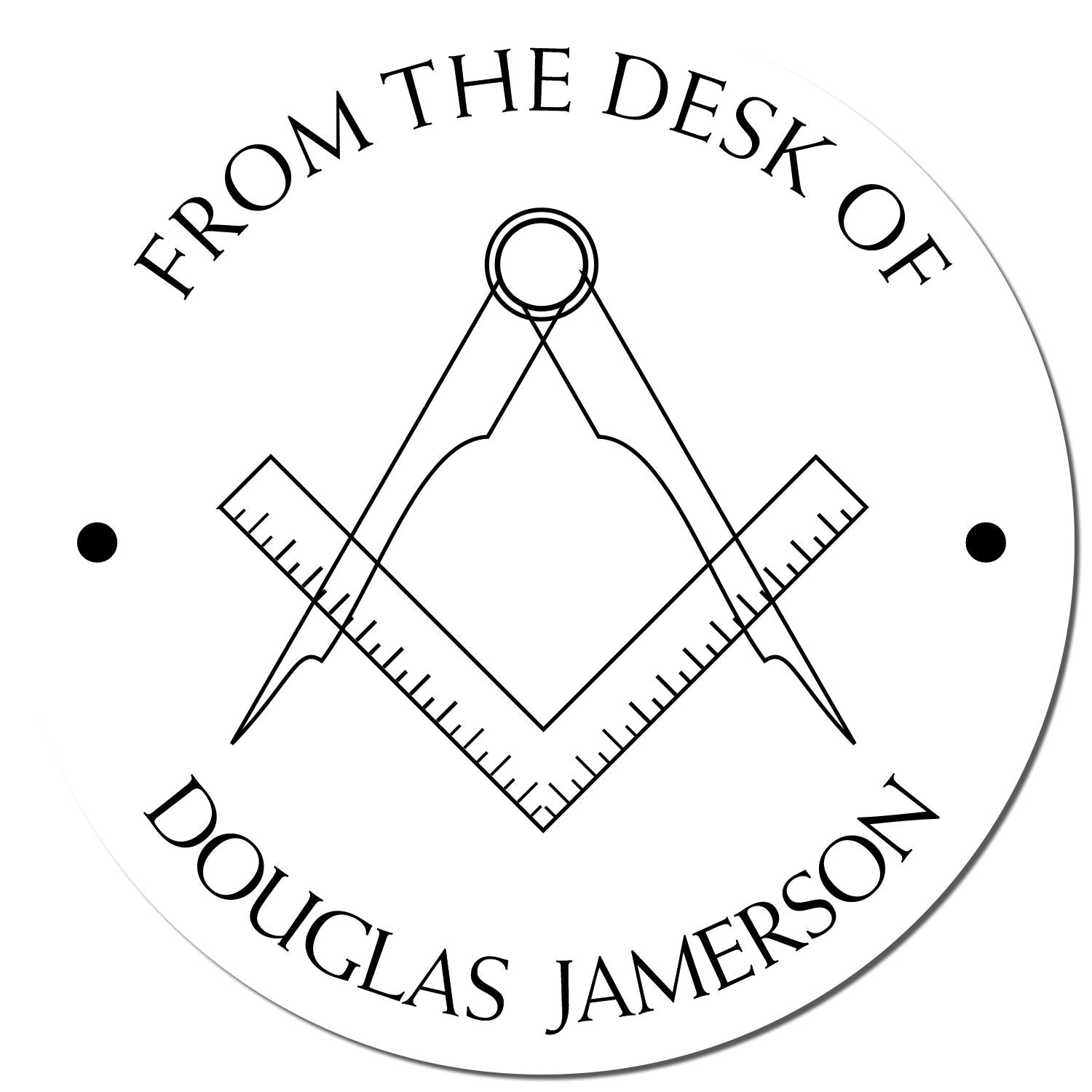 Wood Handle Hidden Masons Personalized Bibliophile Stamper - Engineer Seal Stamps