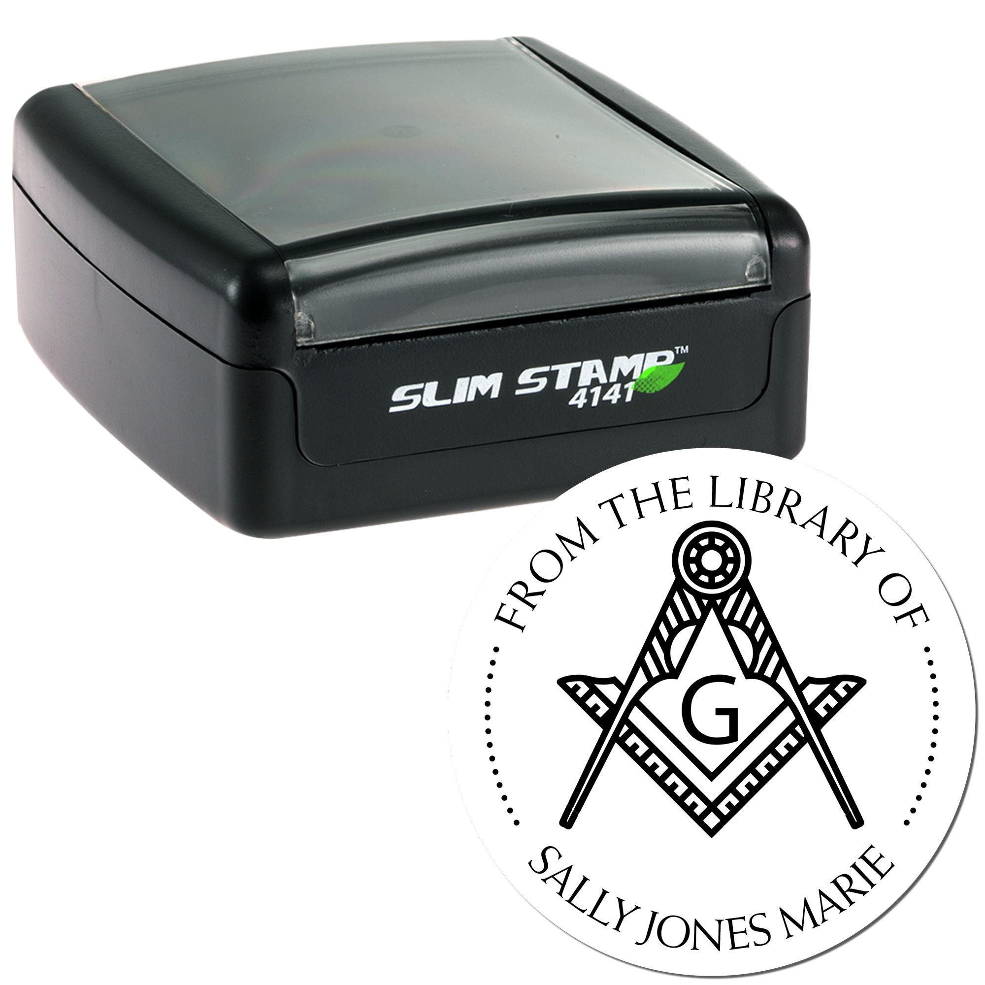 Pre-Inked Enigmatic Masons Personalized Read It Love It Return It Stamp - Engineer Seal Stamps