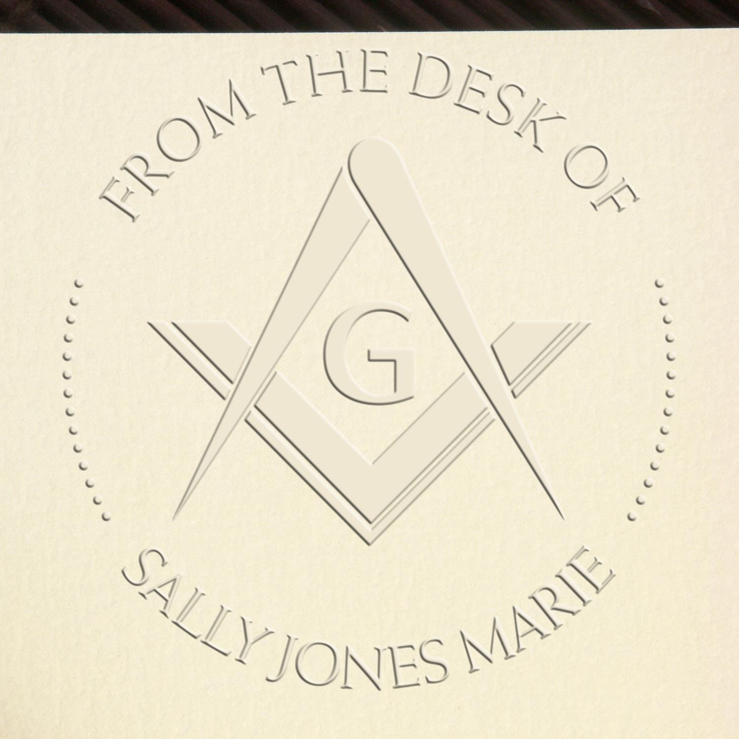 Soft Fraternal Masons Personalized Library Collection Paper Embosser