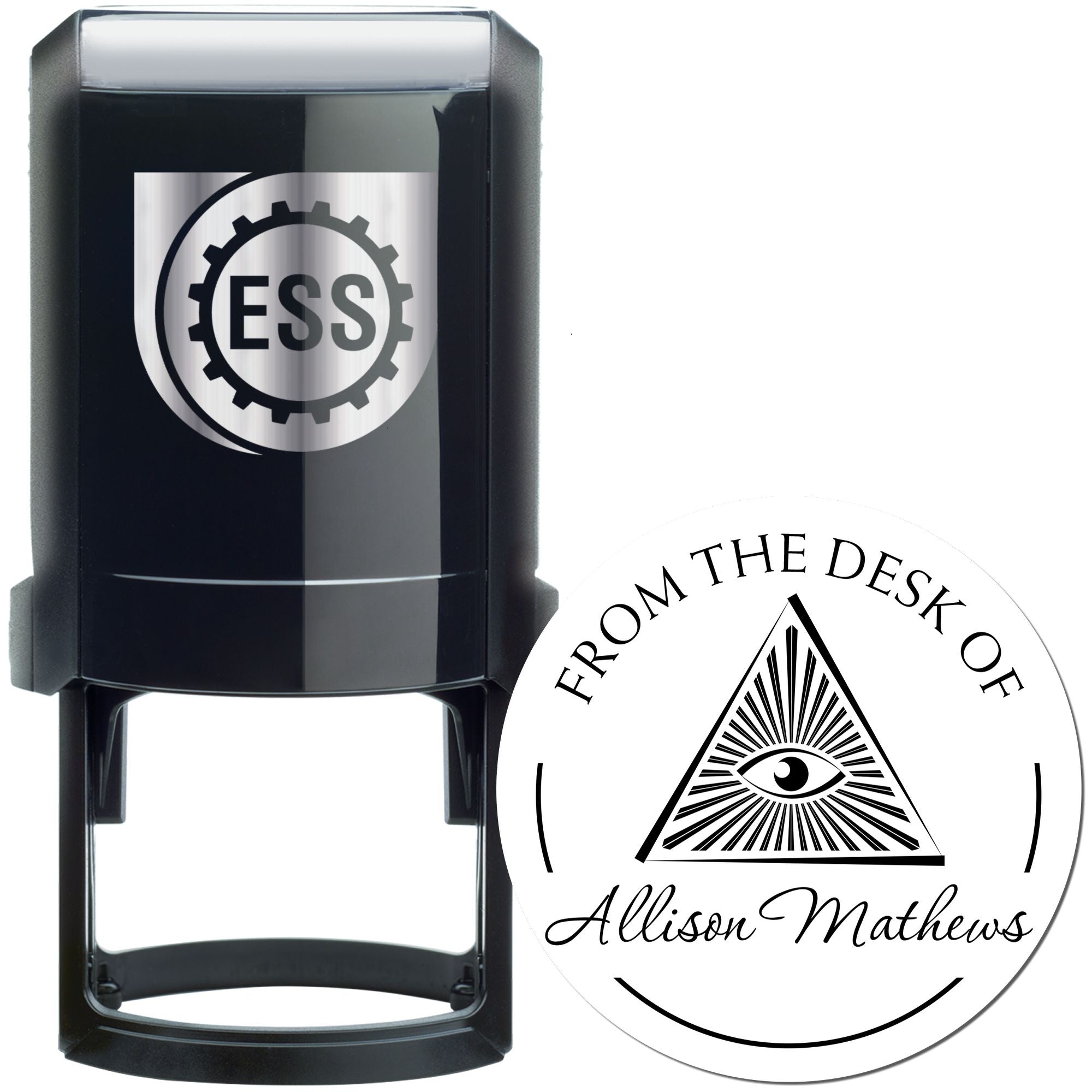 Self-Inking Spiritual Masons Personalized Bookworm Stamper - Engineer Seal Stamps