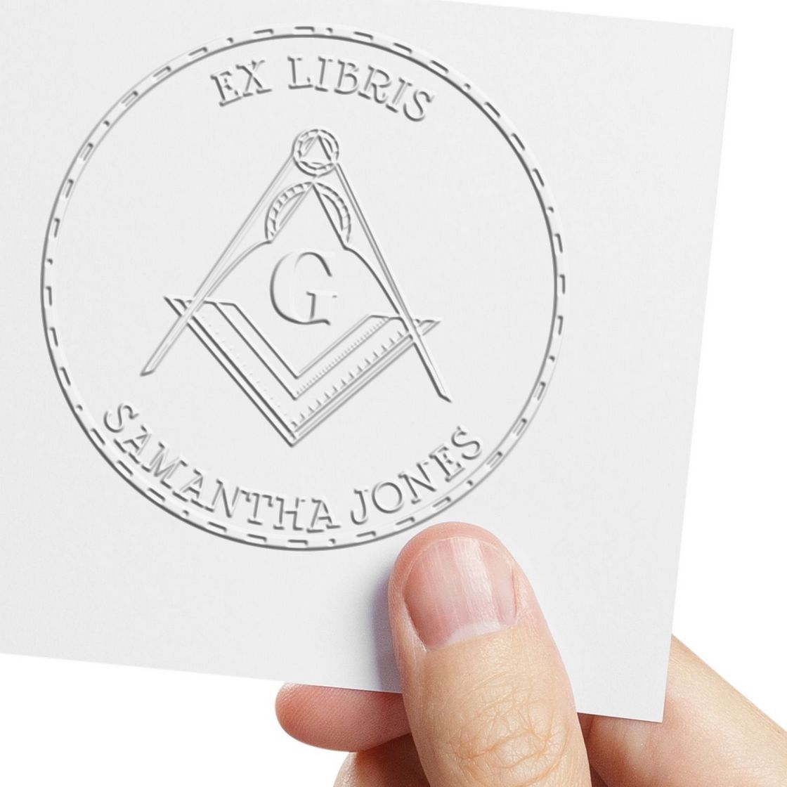 Soft Venerable Masons Personalized Library Name Embossed Stamp - Engineer Seal Stamps