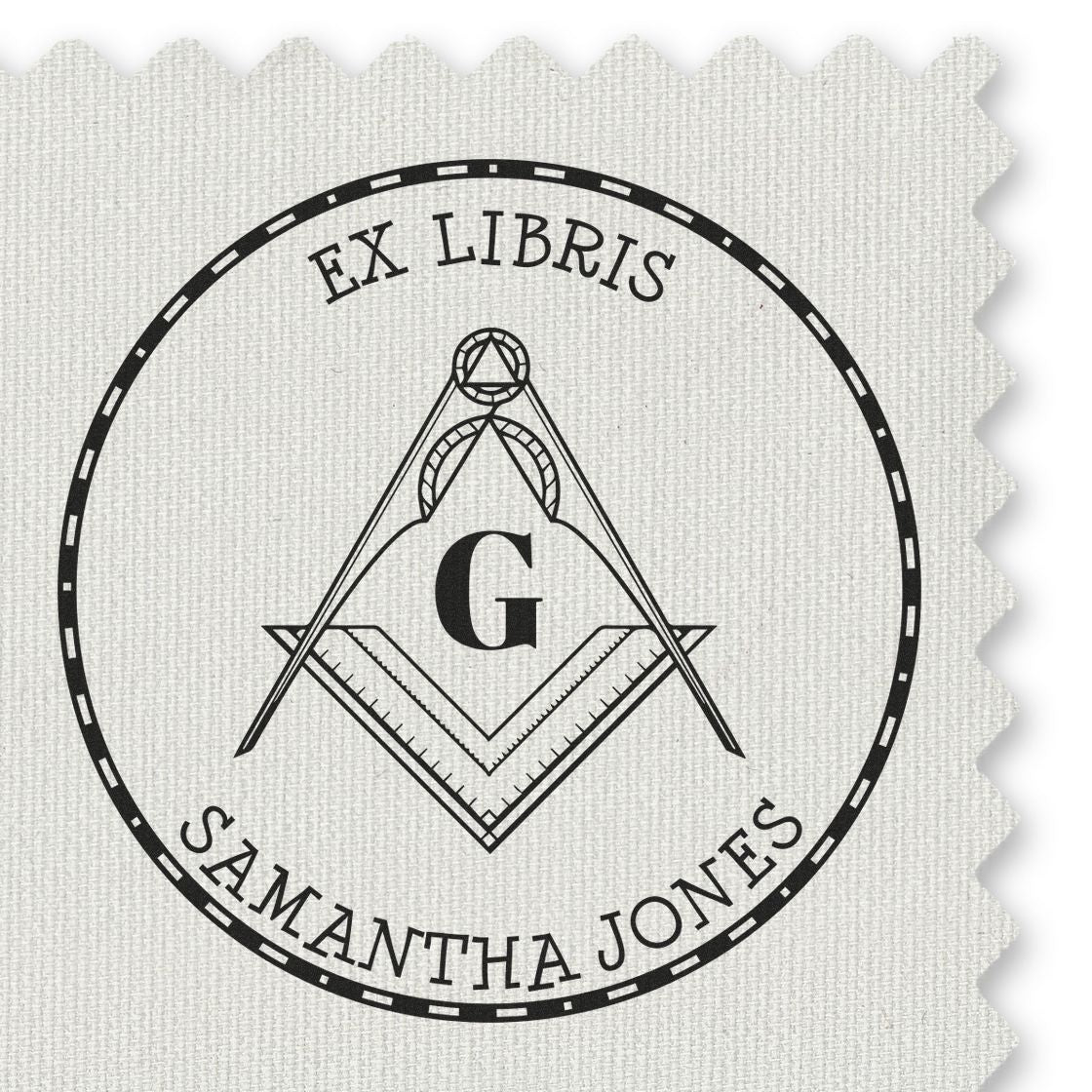 Wood Handle Venerable Masons Personalized Book Library Stamp