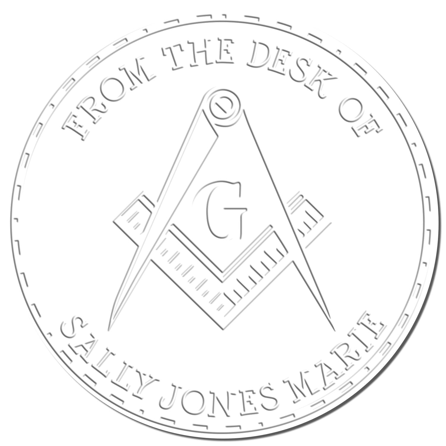 Desk Traditional Masons Personalized Name Inscription Embossing Stamp - Engineer Seal Stamps