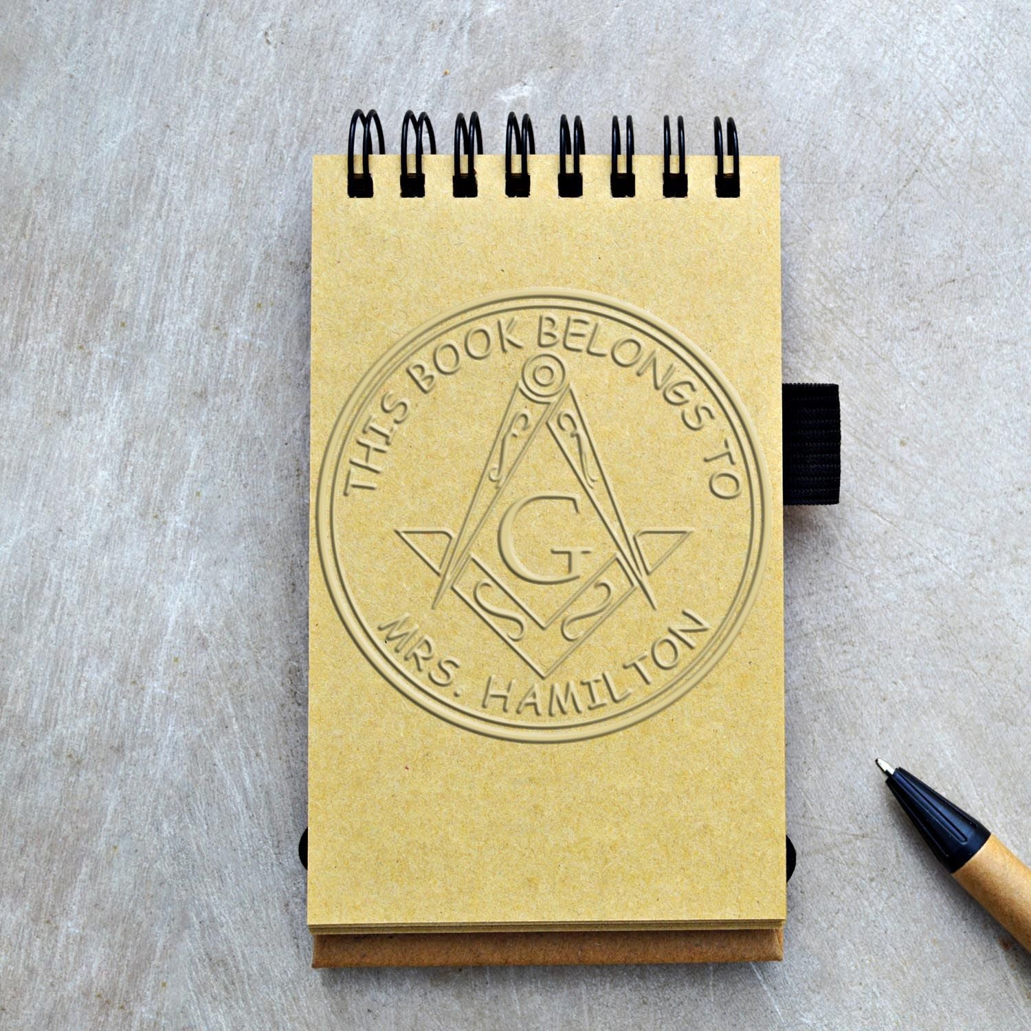 Hybrid Timeless Masons Personalized My Library Paper Embosser - Engineer Seal Stamps