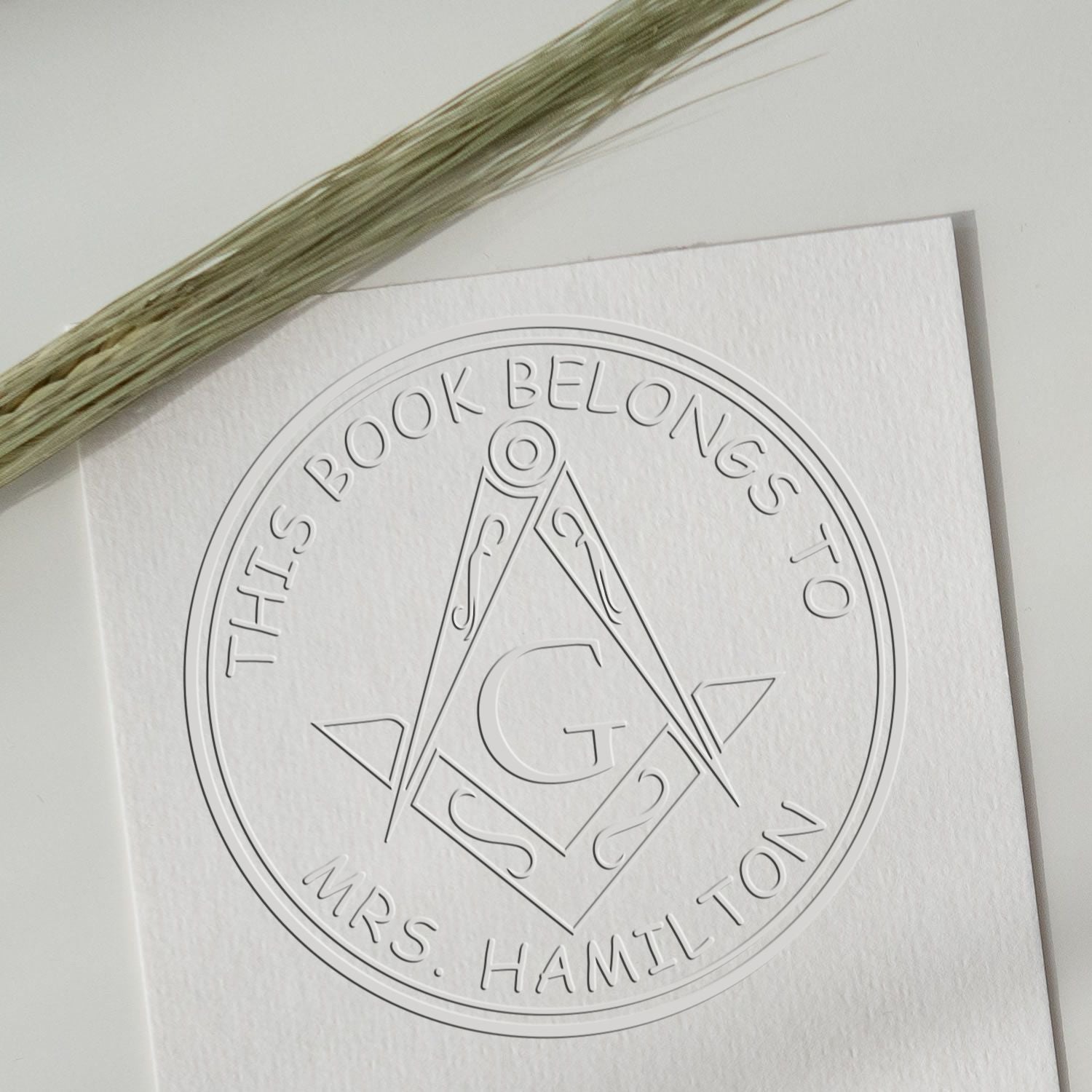 Soft Timeless Masons Personalized Library Of Embossed Stamp - Engineer Seal Stamps