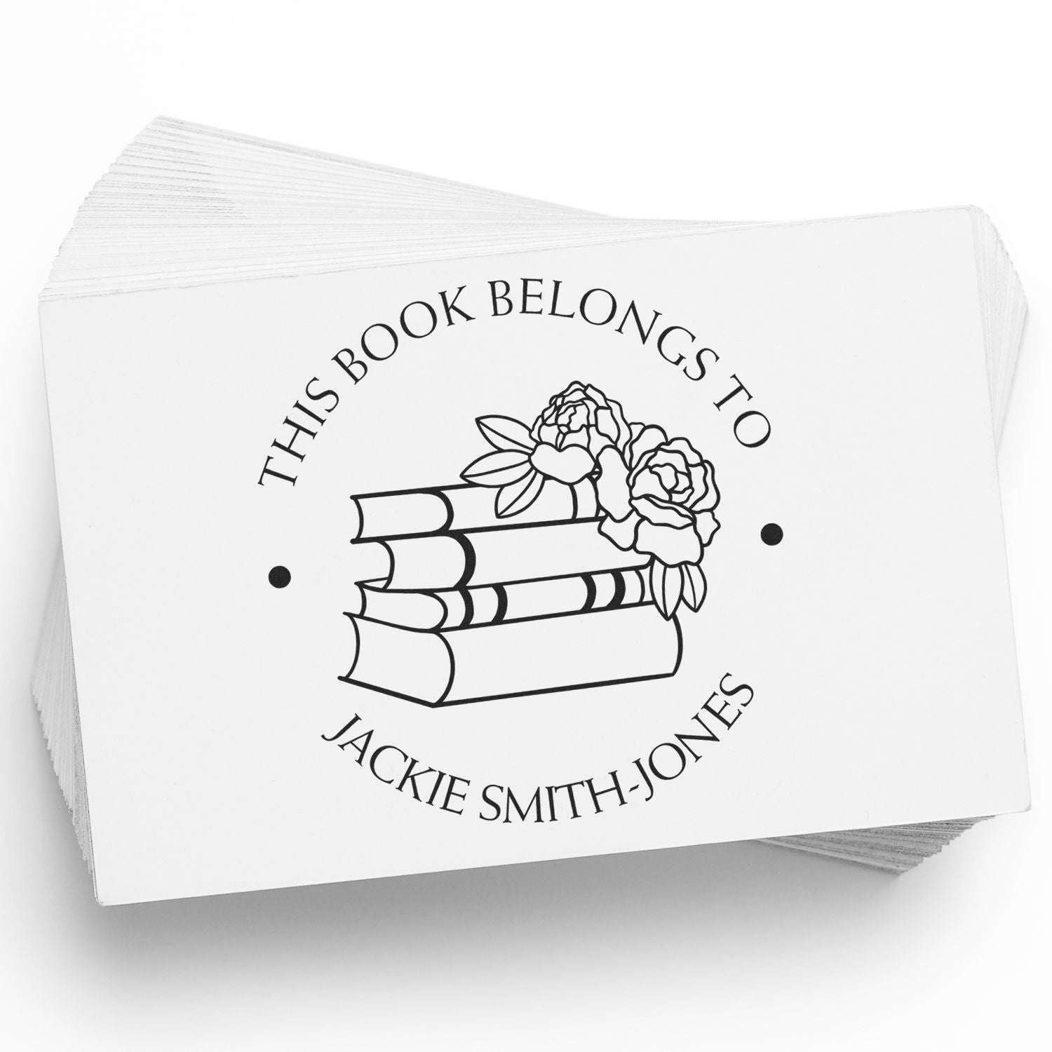 Wood Handle Classy Classrooom Customized Book Name Stamper - Engineer Seal Stamps