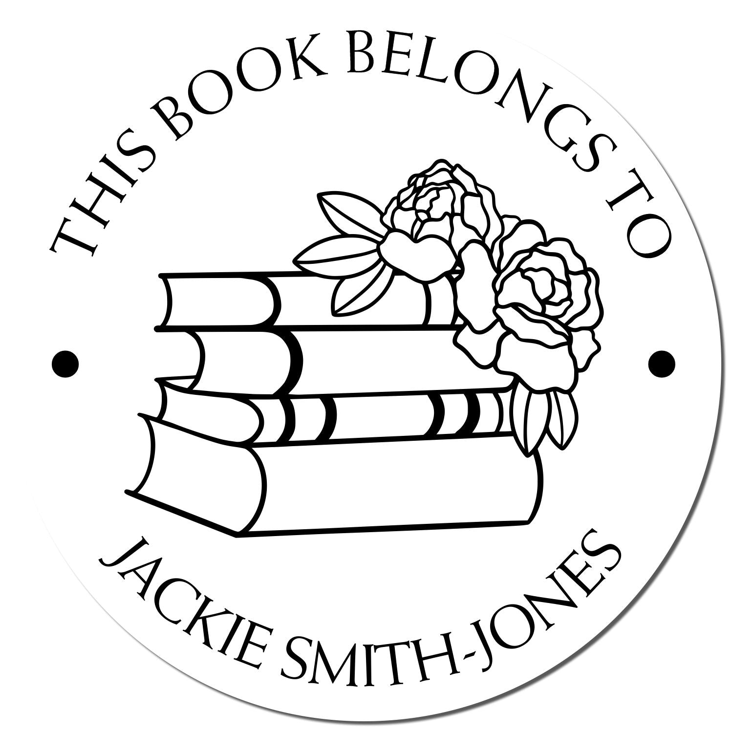 Wood Handle Classy Classrooom Customized Book Name Stamper - Engineer Seal Stamps