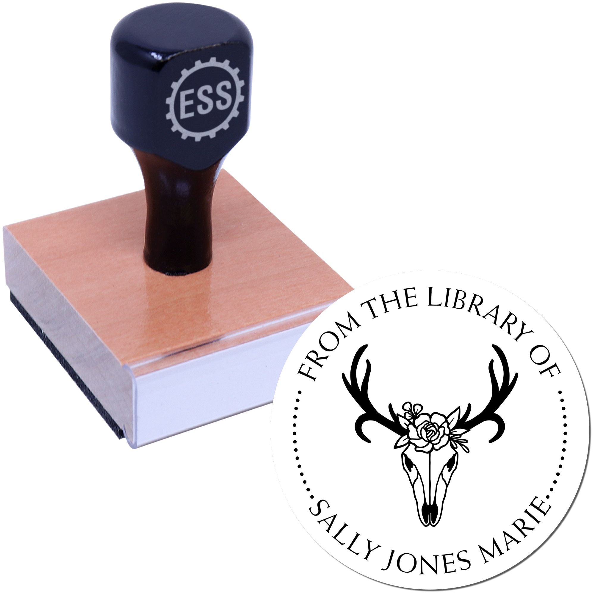 Wood Handle Beloved Deer Custom Made From The Library Of Stamp