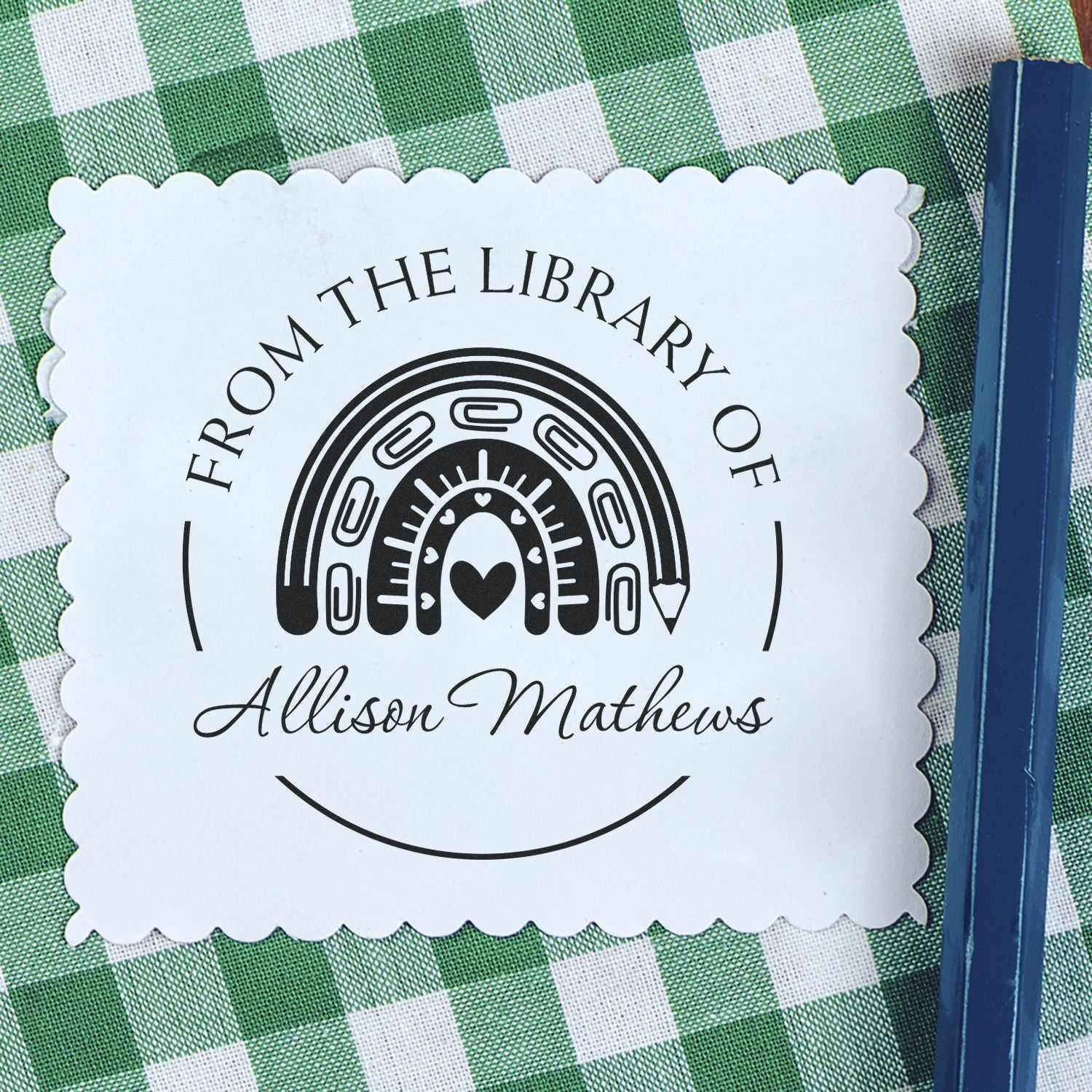 Self-Inking Educational Rainbow Custom Bibliophile Stamp - Engineer Seal Stamps