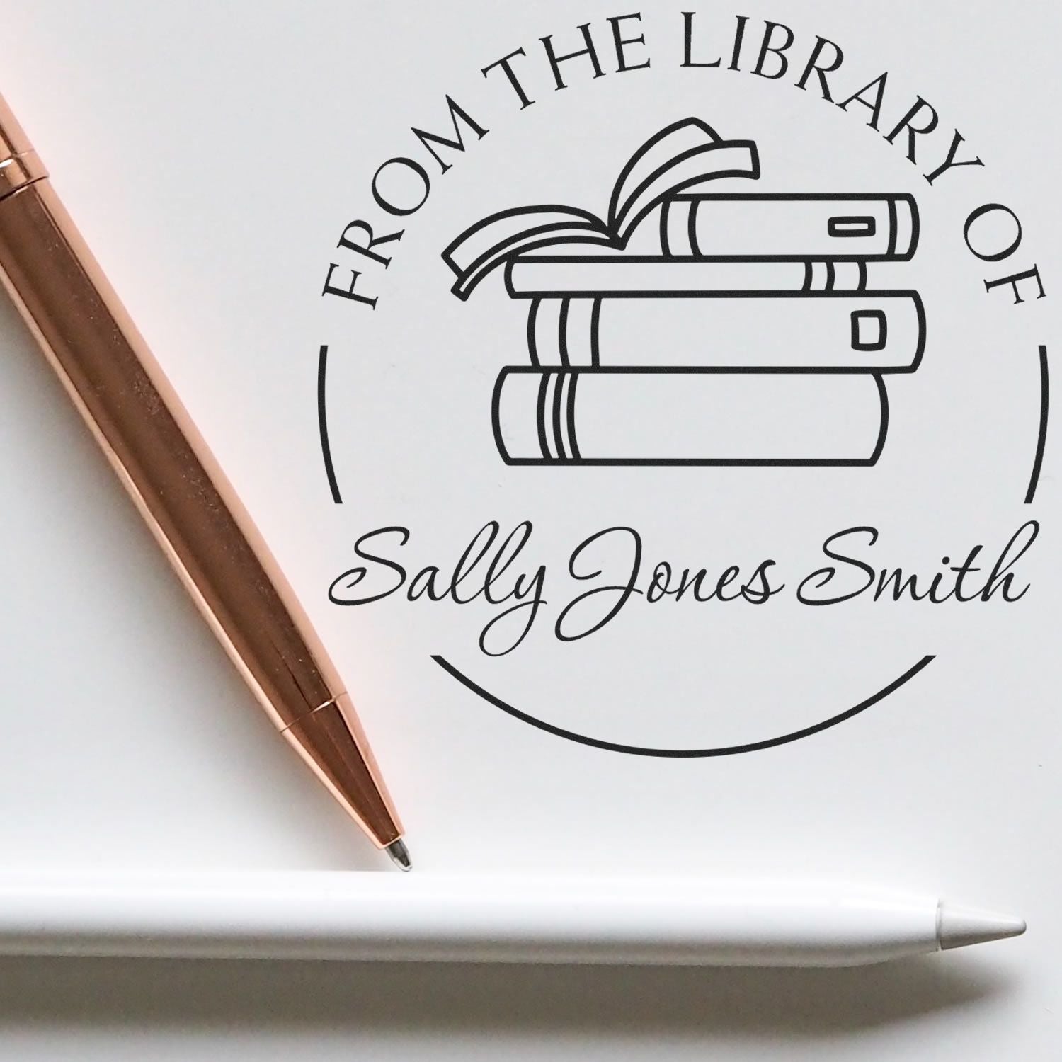 Pre-Inked Fun Classroom Custom Made My Library Stamper - Engineer Seal Stamps