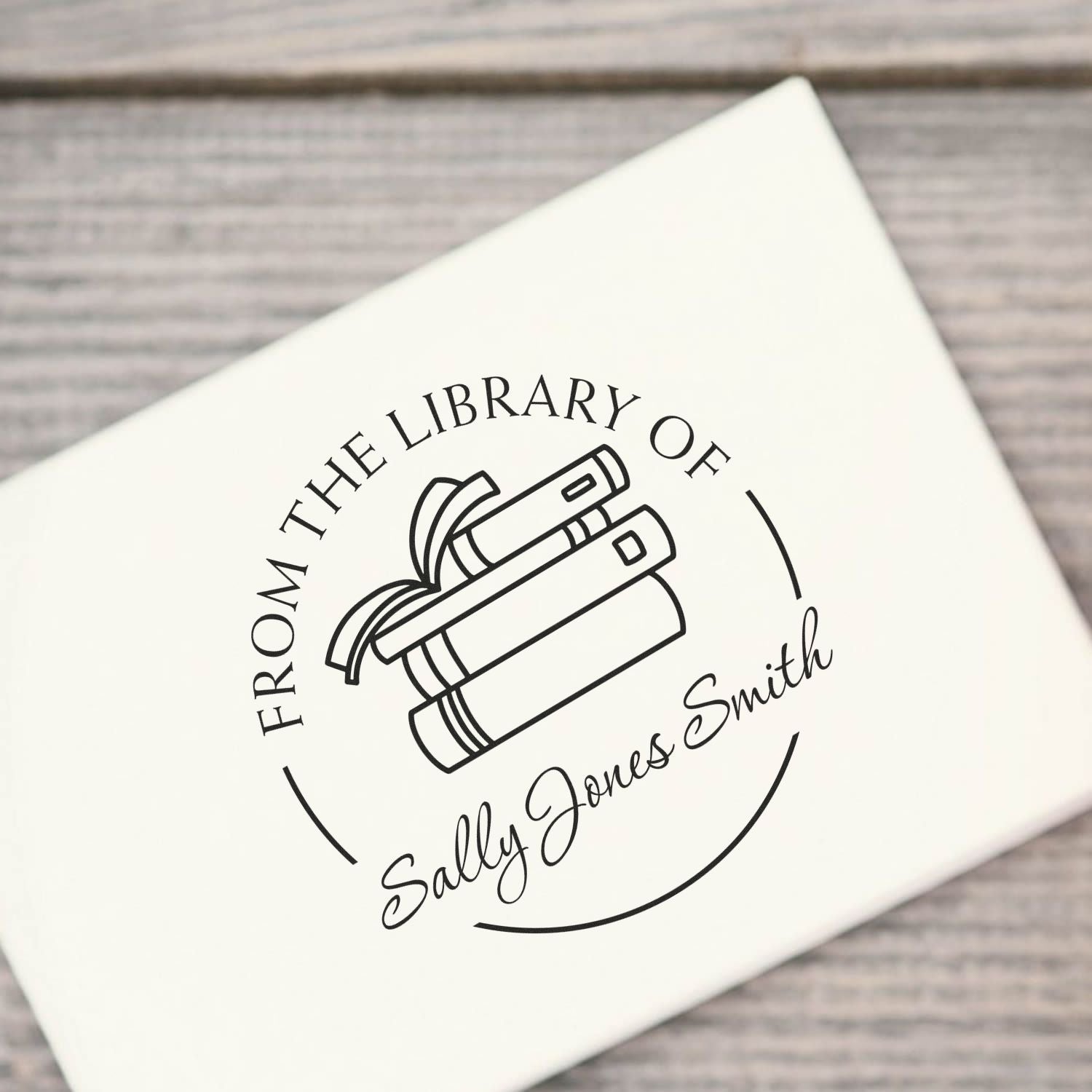 Pre-Inked Fun Classroom Custom Made My Library Stamper - Engineer Seal Stamps