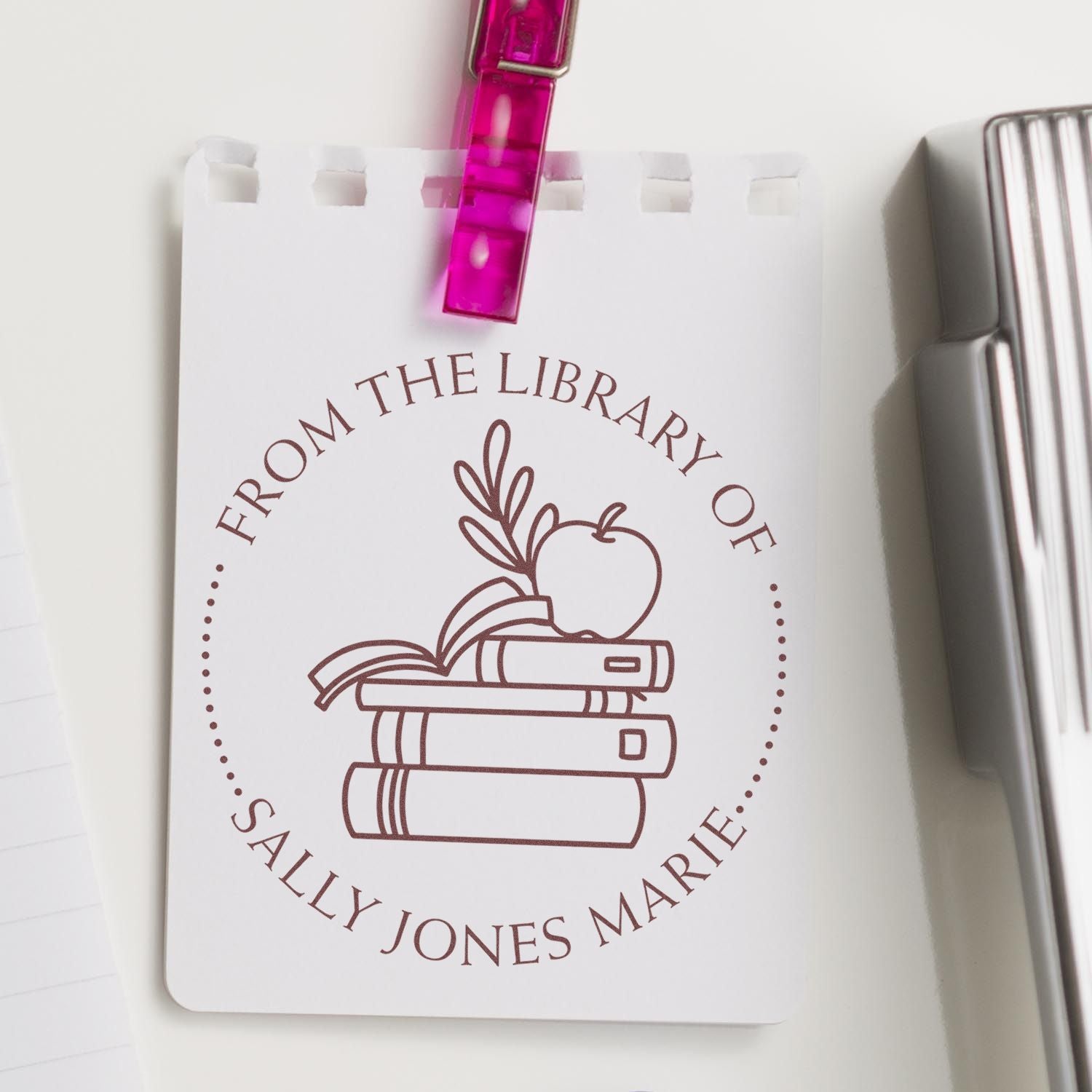 Wood Handle Imaginative Classroom Customized Book Property Stamp - Engineer Seal Stamps