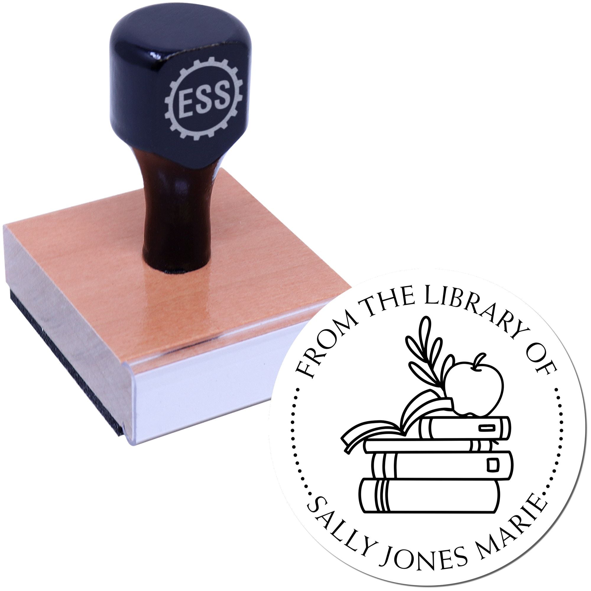 Wood Handle Imaginative Classroom Customized Book Property Stamp - Engineer Seal Stamps