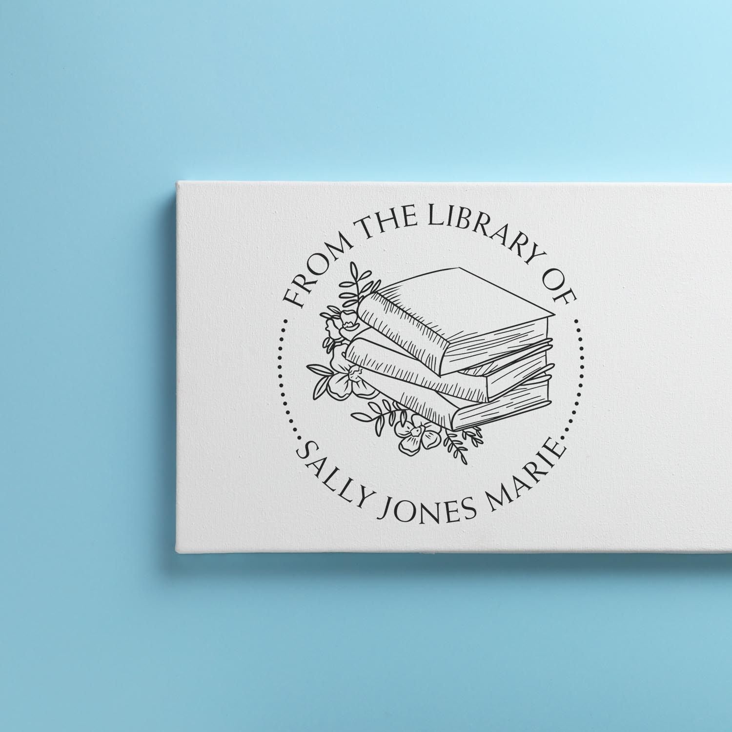 Wood Handle Thoughtful Classroom Customized Bookplate Stamper