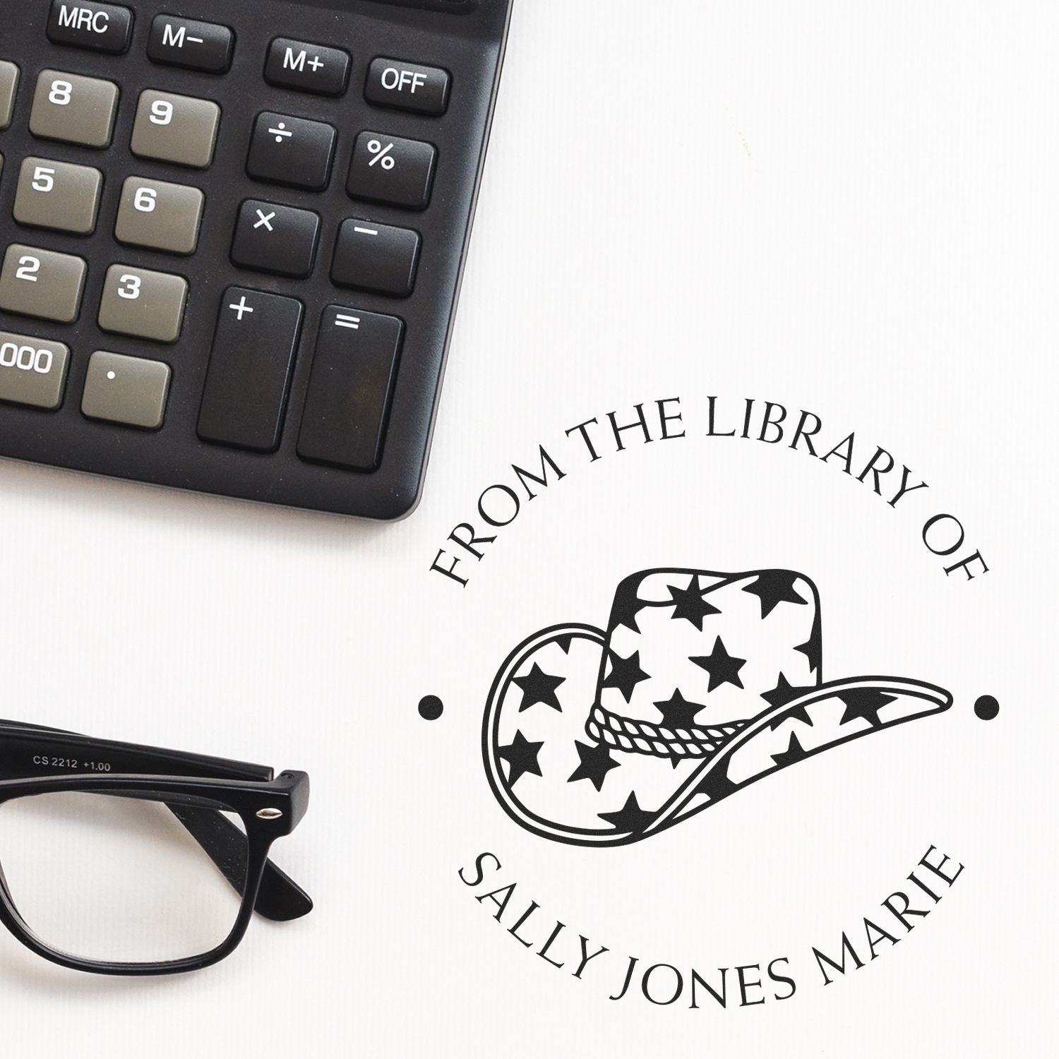 Wood Handle Starry Cowgirl Customized Bookworm Stamp - Engineer Seal Stamps